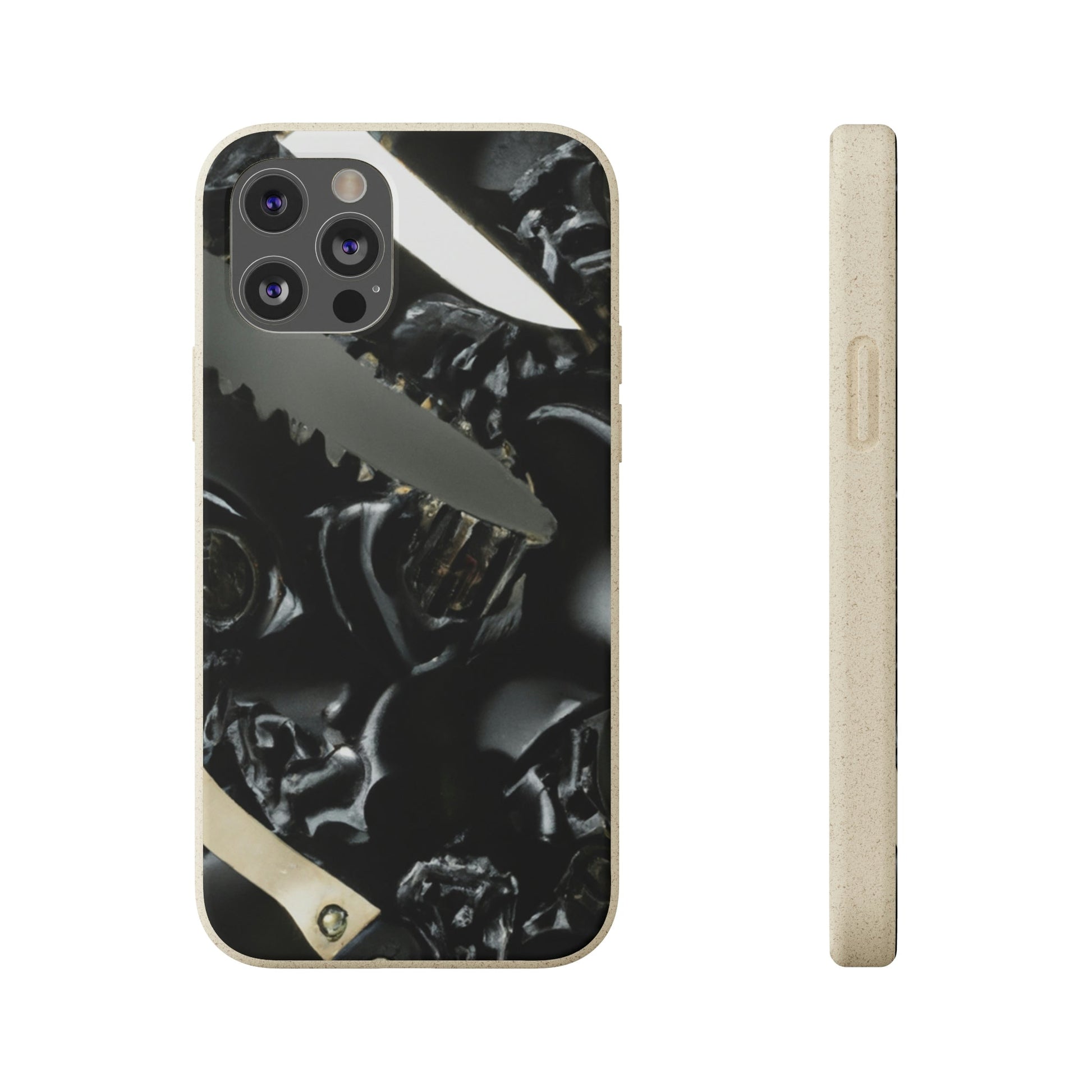 Biodegradeable iPhone Case Earth Friendly Android Phone Case-Biodegradable Phone Case, iPhone Case, Samsung phone Case, Black Roses & Knives-iPhone 12 Pro with gift packaging-PhoneCaseBoss-Phone-Best-Phone-Cases