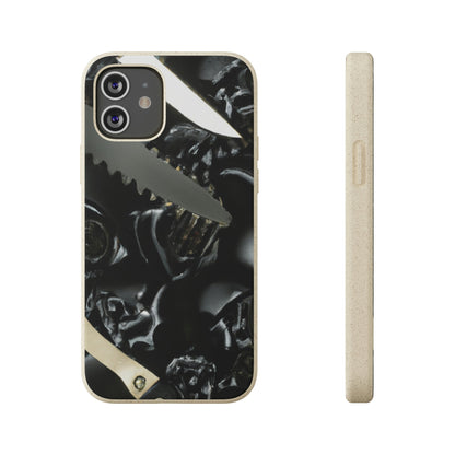 Biodegradeable iPhone Case Earth Friendly Android Phone Case-Biodegradable Phone Case, iPhone Case, Samsung phone Case, Black Roses & Knives-iPhone 12 with gift packaging-PhoneCaseBoss-Phone-Best-Phone-Cases