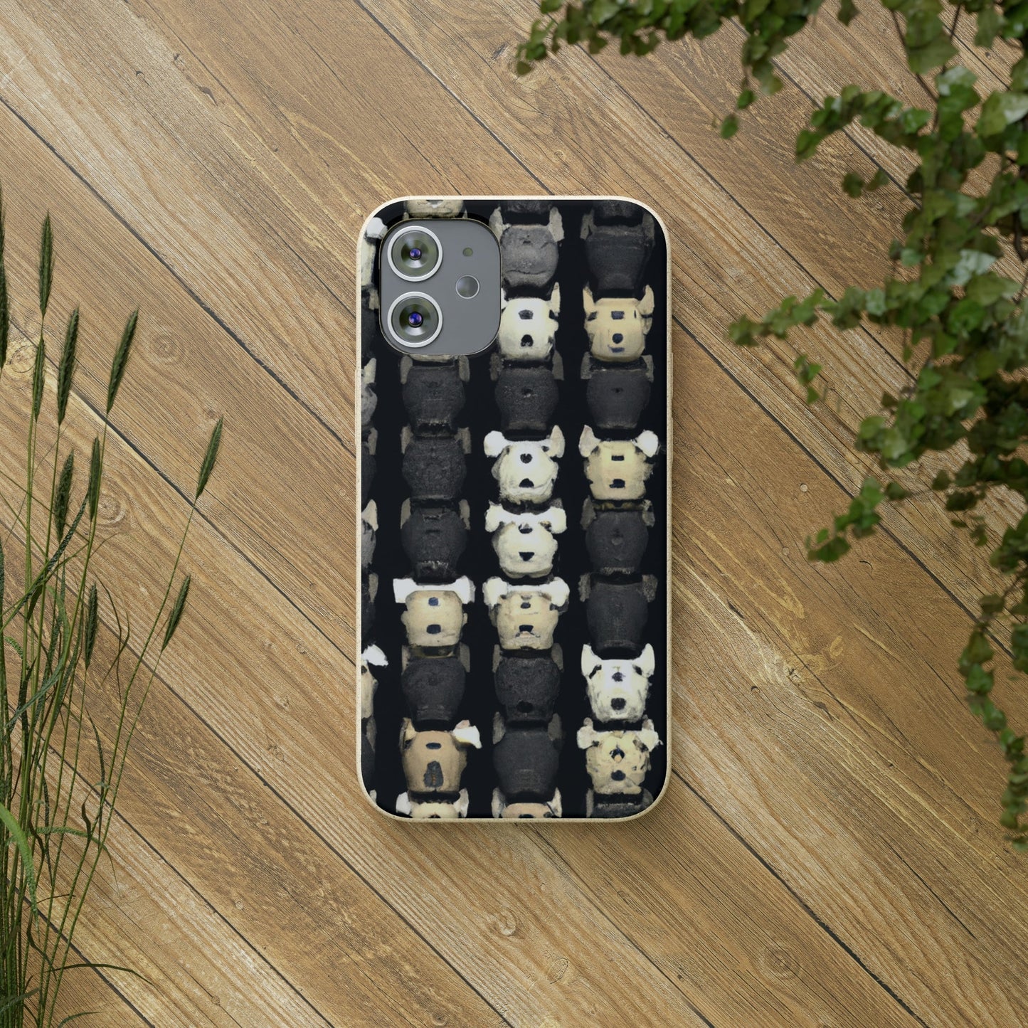 Biodegradeable iPhone Case Earth Friendly Android Phone Case-Biodegradable Phone Cases - Dogs Deux - for iPhones and Samsung Android Phones-PhoneCaseBoss-Phone-Best-Phone-Cases