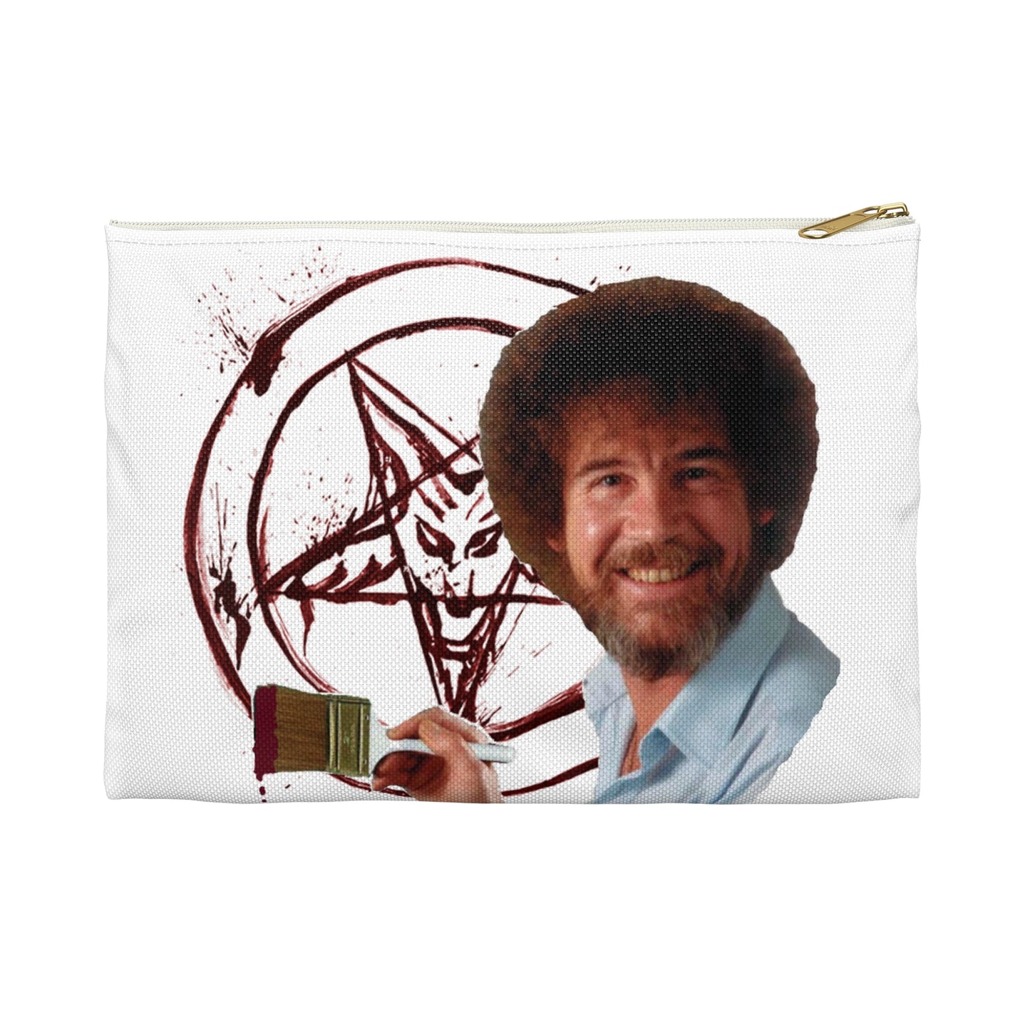 Bob paints a pentagram - Accessory Pouch-Bags-Printify-Accessories, All Over Print, Bags, More, Pouches | Small,White zipper,,7782711525469-Bob-paints-a-pentagram-Accessory-Pouch-Bags-Accessories-All-Over-Print-Bags-More-Pouches-Small-White-zipper-Best-Online-Gift-Shop-4, PhoneCaseBoss | Image-position:4-SKU:[sku}, Barcode: