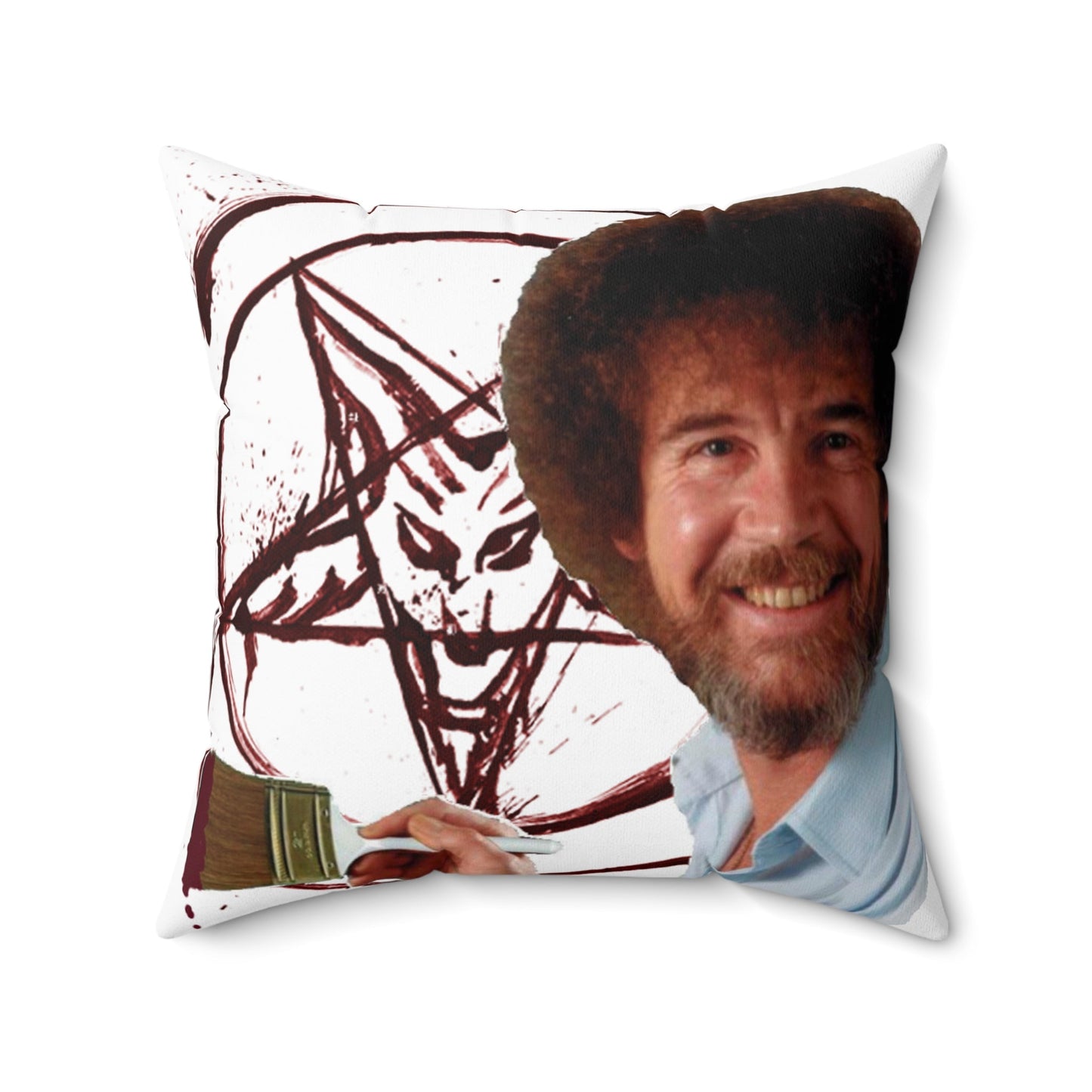 Bob paints a pentagram - Faux Suede Square Pillow-Home Decor-Printify-All Over Print, Home & Living, More, Pillows & Covers | 20" × 20",,,7782711033949-Bob-paints-a-pentagram-Faux-Suede-Square-Pillow-Home-Decor-All-Over-Print-Home-Living-More-Pillows-Covers-20-x-20-Best-Online-Gift-Shop-4, PhoneCaseBoss | Image-position:4-SKU:[sku}, Barcode: