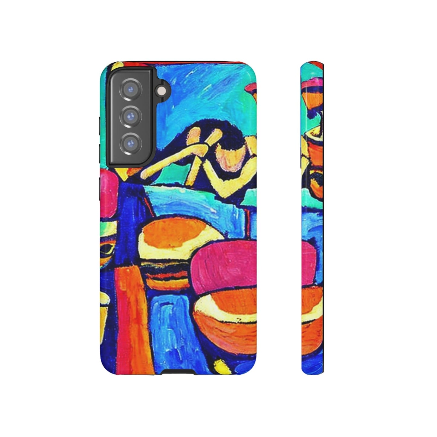 Phone Case-CARRIBEAN BONGOS | Tough-Samsung Galaxy S21 FE-Glossy-PhoneCaseBoss-Phone-Best-Phone-Cases