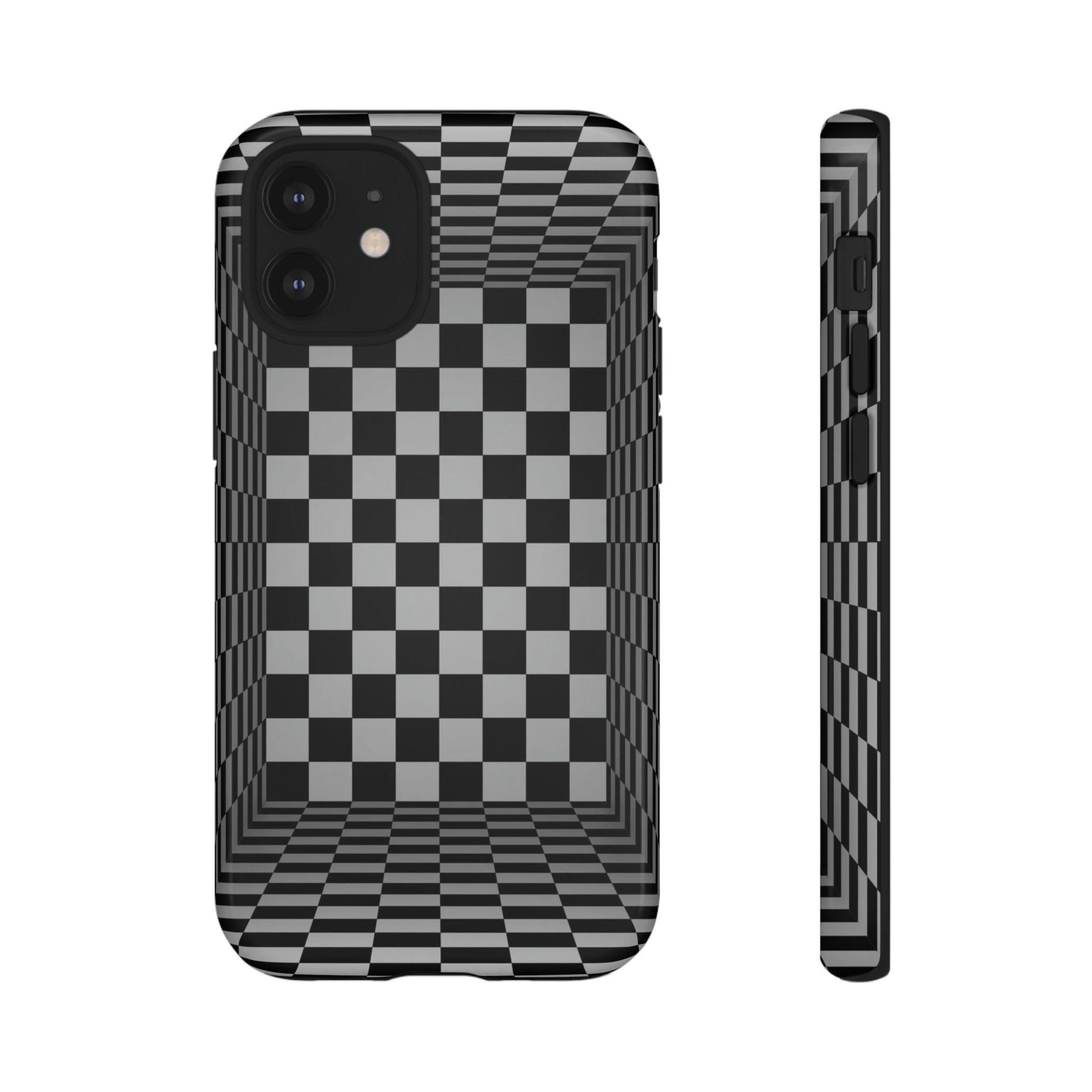 Phone Case-CHECKERED | Tough-iPhone 12 Mini-Glossy-PhoneCaseBoss-Phone-Best-Phone-Cases