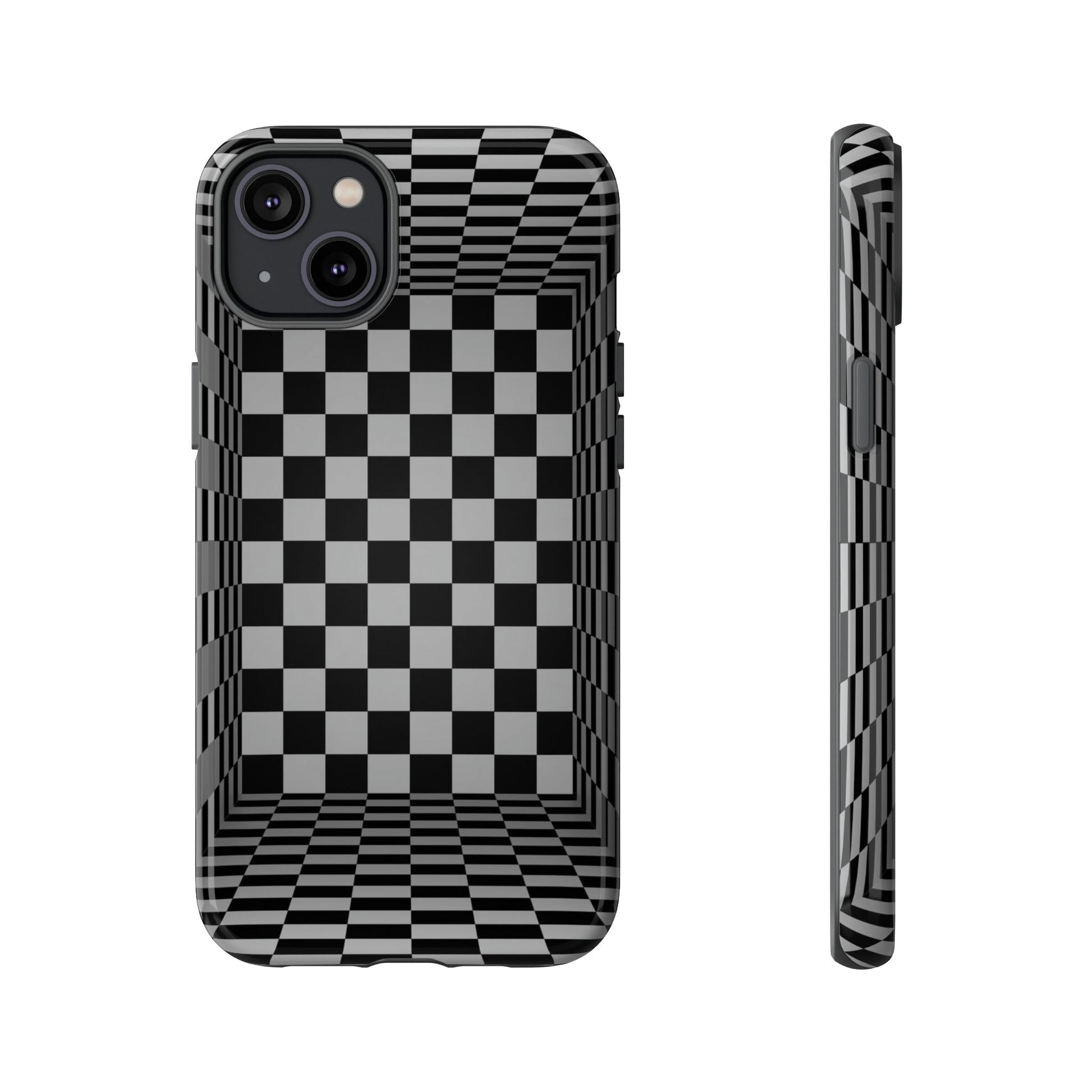 Phone Case-CHECKERED | Tough-iPhone 14 Plus-Glossy-PhoneCaseBoss-Phone-Best-Phone-Cases