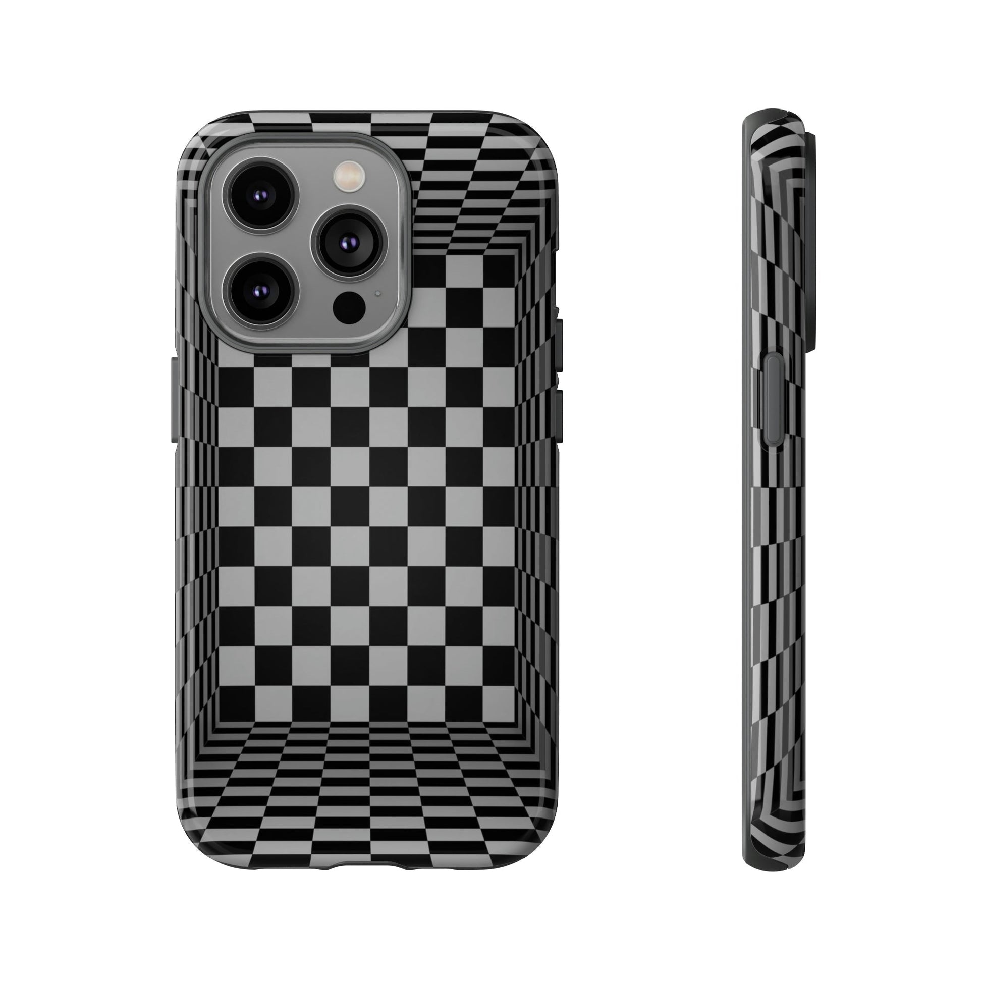 Phone Case-CHECKERED | Tough-iPhone 14 Pro-Glossy-PhoneCaseBoss-Phone-Best-Phone-Cases