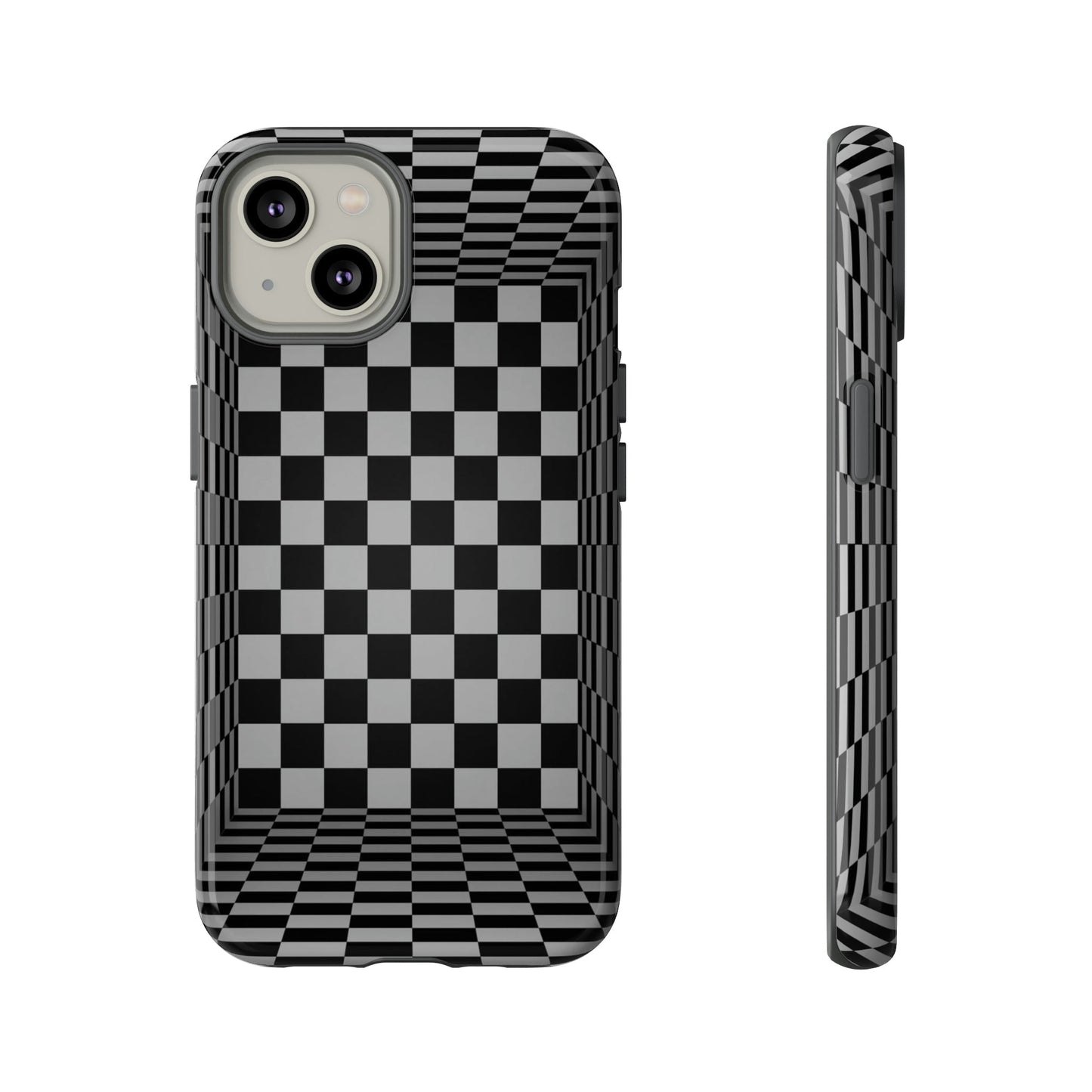 Phone Case-CHECKERED | Tough-iPhone 14-Glossy-PhoneCaseBoss-Phone-Best-Phone-Cases