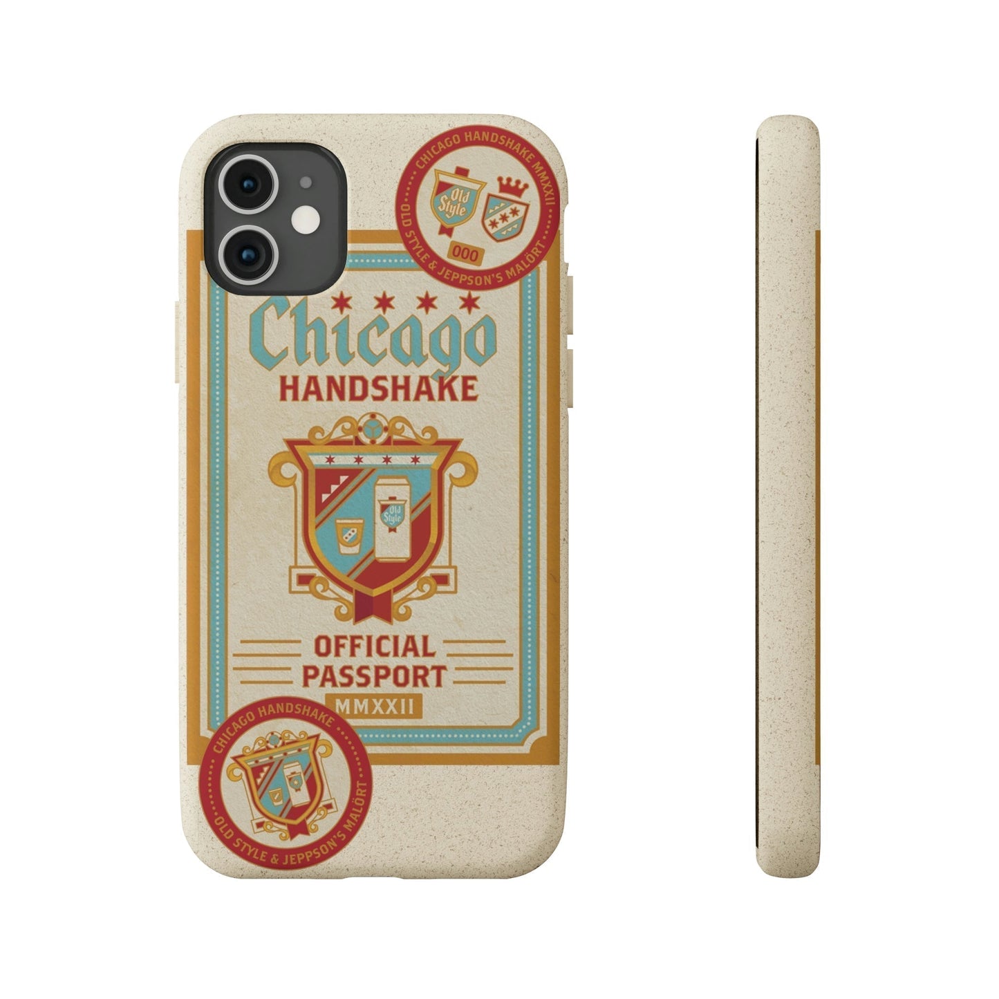 Biodegradeable iPhone Case Earth Friendly Android Phone Case-CHICAGO HANDSHAKE | Biocase-iPhone 11-PhoneCaseBoss-Phone-Best-Phone-Cases