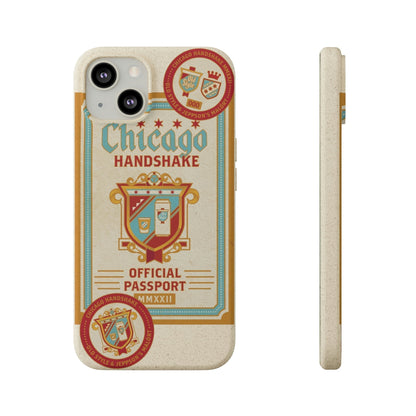 Biodegradeable iPhone Case Earth Friendly Android Phone Case-CHICAGO HANDSHAKE | Biocase-iPhone 13 with gift packaging-PhoneCaseBoss-Phone-Best-Phone-Cases