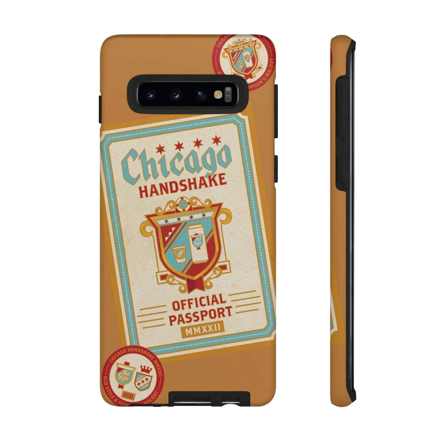 Phone Case-CHICAGO HANDSHAKE | Tough-Samsung Galaxy S10-Matte-PhoneCaseBoss-Phone-Best-Phone-Cases