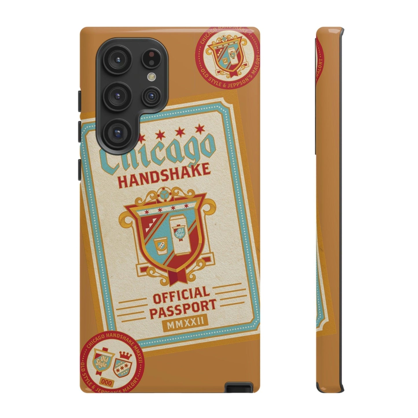 Phone Case-CHICAGO HANDSHAKE | Tough-Samsung Galaxy S22 Ultra-Glossy-PhoneCaseBoss-Phone-Best-Phone-Cases