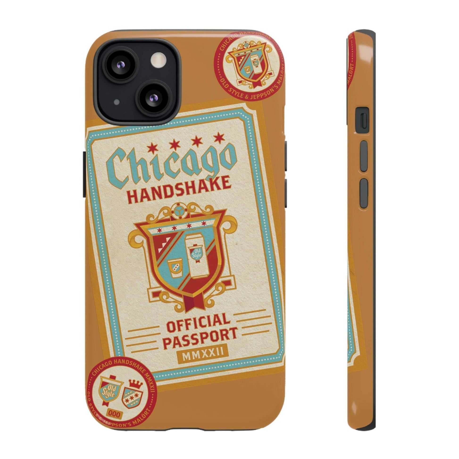 Phone Case-CHICAGO HANDSHAKE | Tough-iPhone 13-Glossy-PhoneCaseBoss-Phone-Best-Phone-Cases