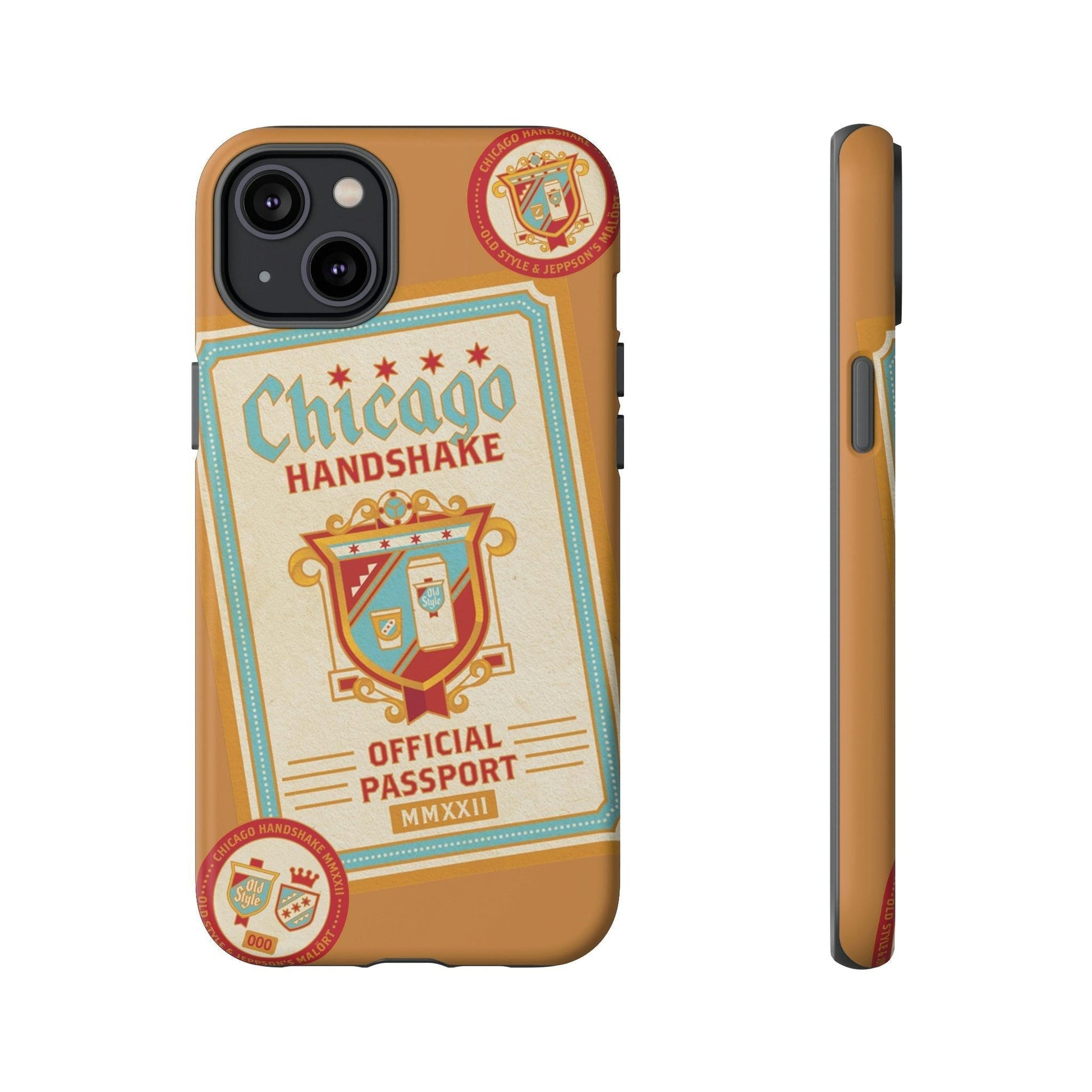 Phone Case-CHICAGO HANDSHAKE | Tough-iPhone 14 Plus-Matte-PhoneCaseBoss-Phone-Best-Phone-Cases