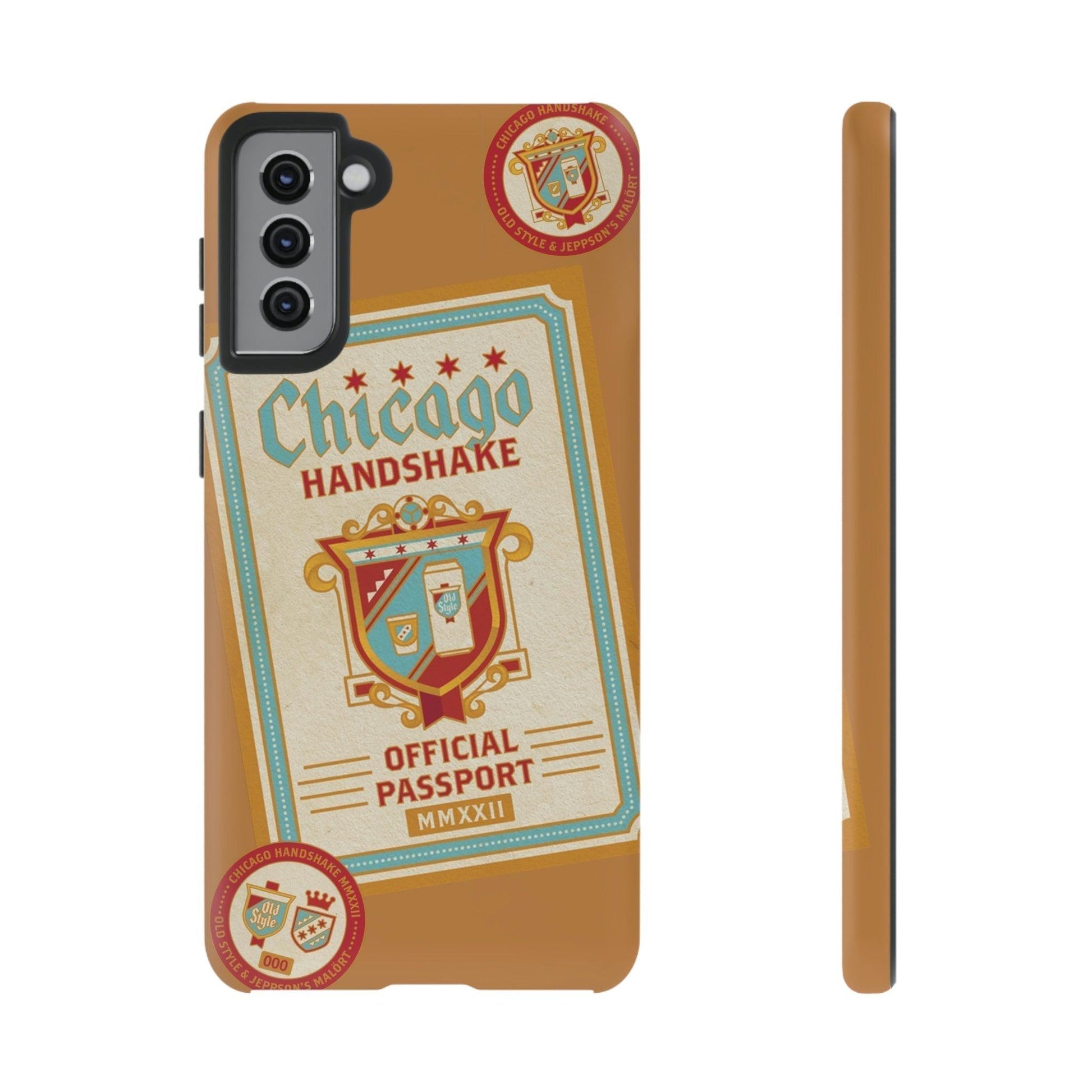 Phone Case-CHICAGO HANDSHAKE | Tough-Samsung Galaxy S21 Plus-Matte-PhoneCaseBoss-Phone-Best-Phone-Cases