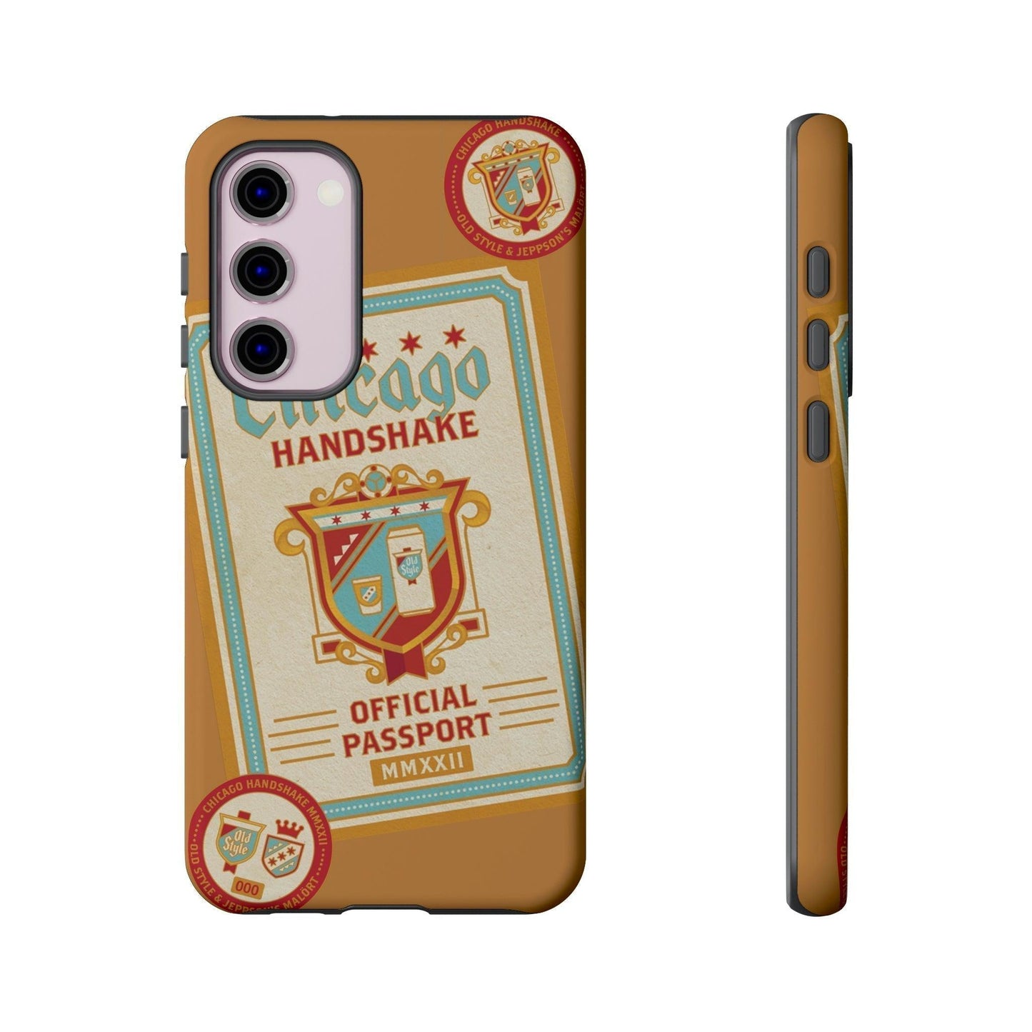 Phone Case-CHICAGO HANDSHAKE | Tough-Samsung Galaxy S23 Plus-Matte-PhoneCaseBoss-Phone-Best-Phone-Cases