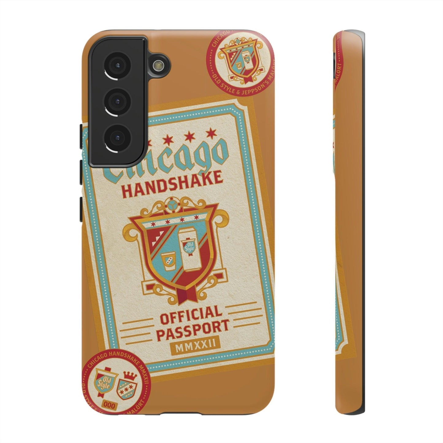 Phone Case-CHICAGO HANDSHAKE | Tough-Samsung Galaxy S22-Matte-PhoneCaseBoss-Phone-Best-Phone-Cases