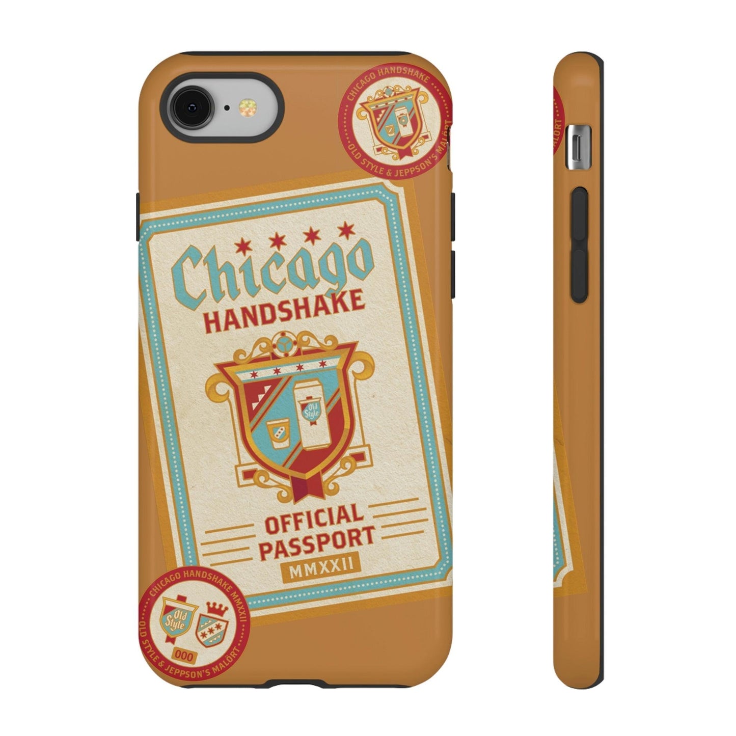 Phone Case-CHICAGO HANDSHAKE | Tough-iPhone 8-Glossy-PhoneCaseBoss-Phone-Best-Phone-Cases