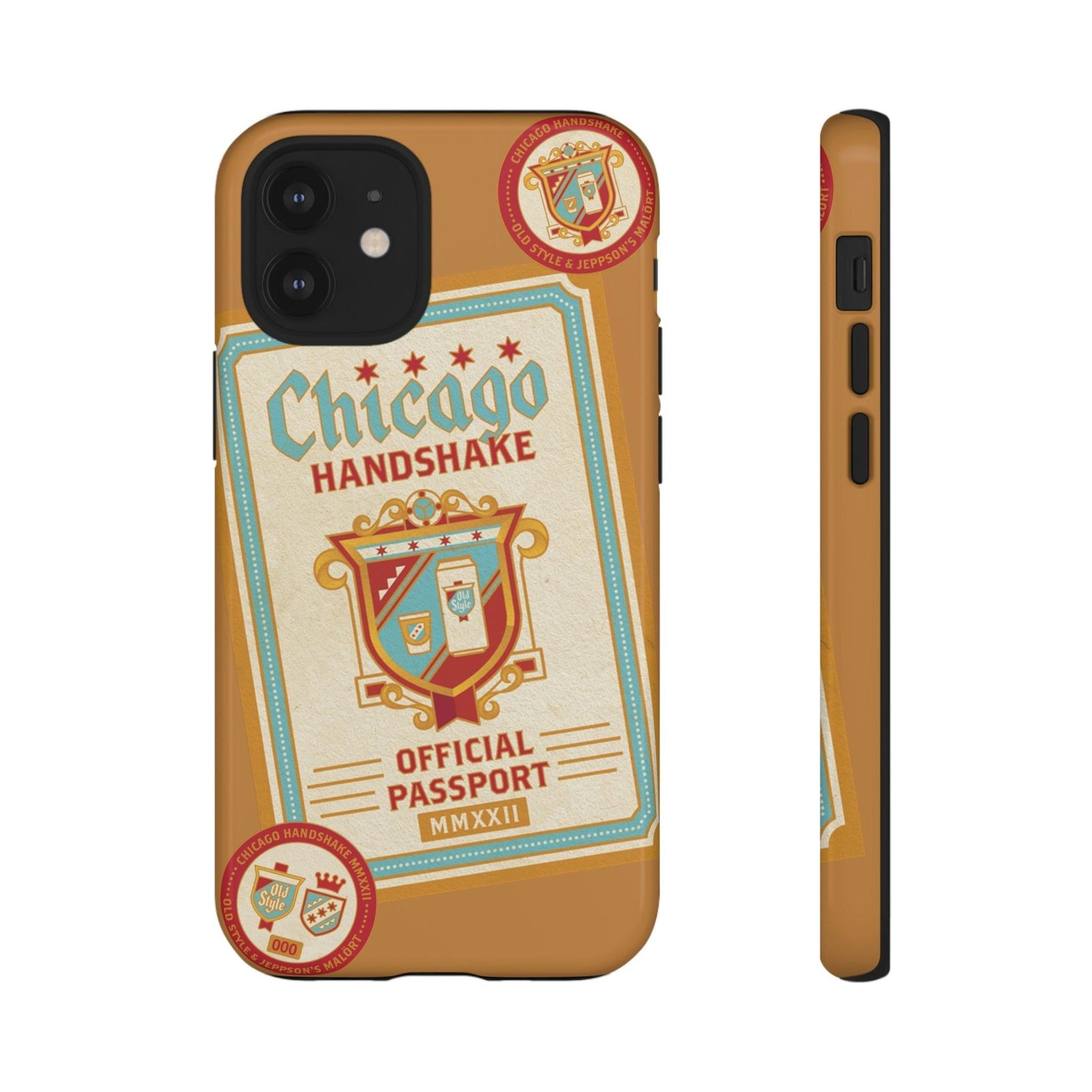 Phone Case-CHICAGO HANDSHAKE | Tough-iPhone 12 Mini-Glossy-PhoneCaseBoss-Phone-Best-Phone-Cases