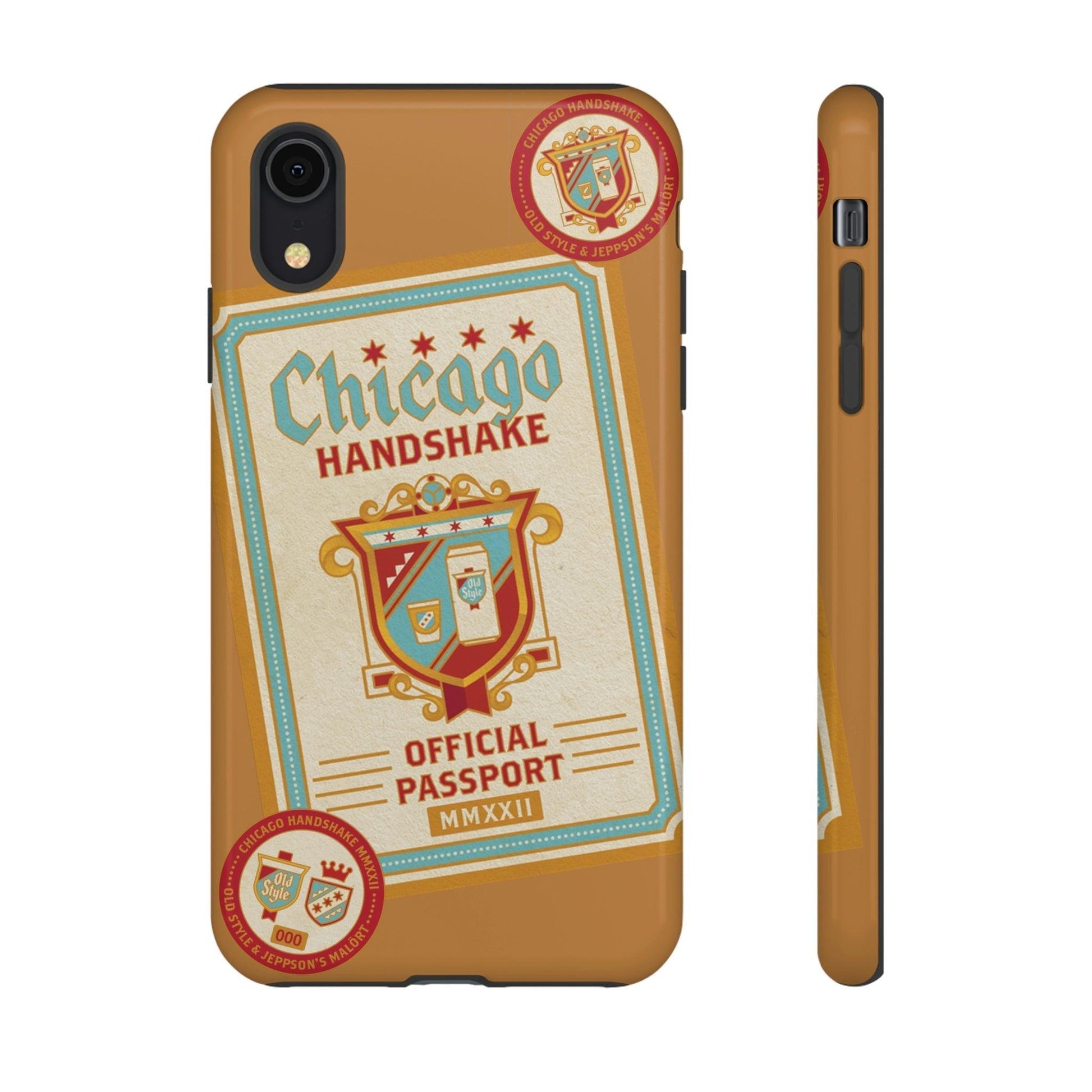 Phone Case-CHICAGO HANDSHAKE | Tough-iPhone XR-Glossy-PhoneCaseBoss-Phone-Best-Phone-Cases