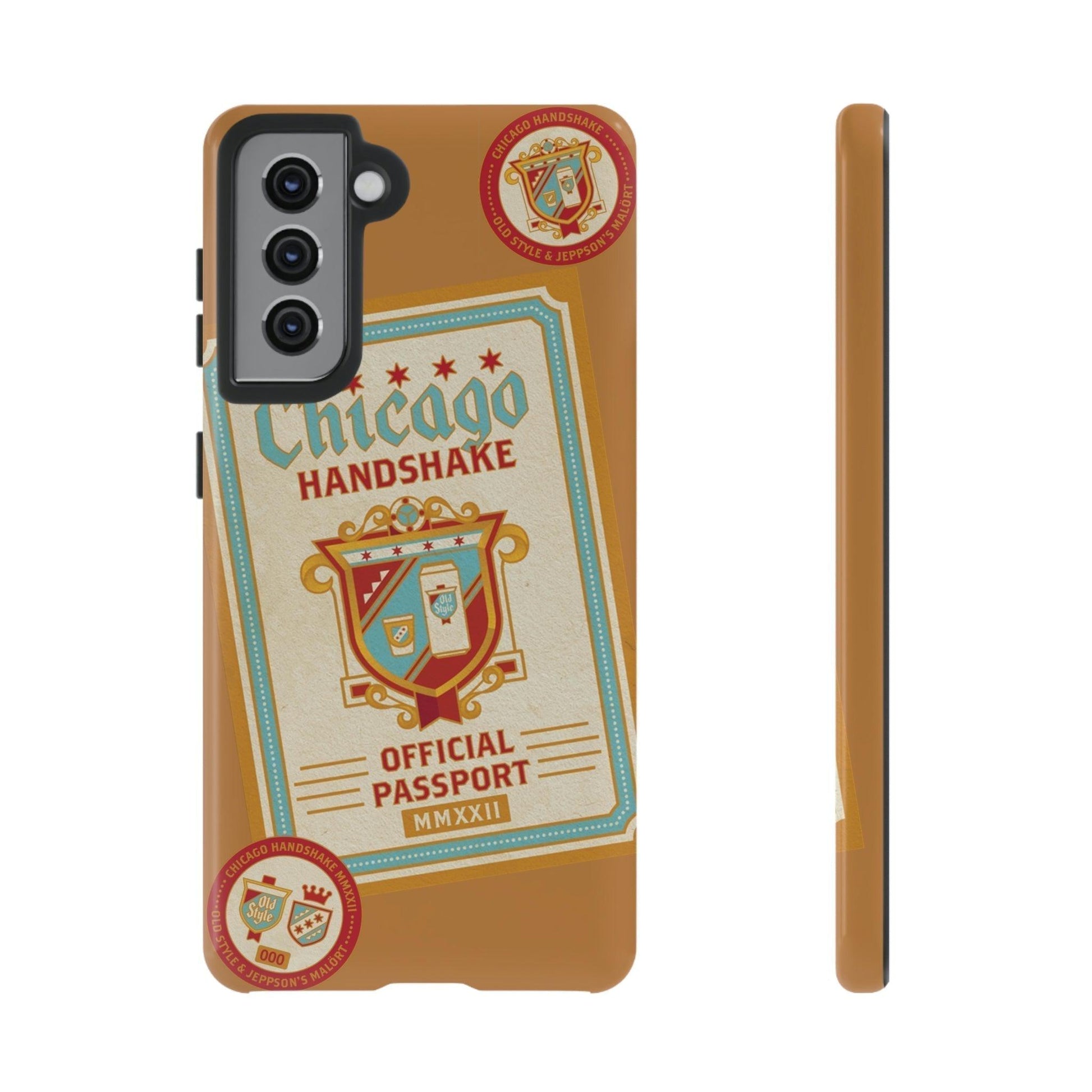 Phone Case-CHICAGO HANDSHAKE | Tough-Samsung Galaxy S21-Glossy-PhoneCaseBoss-Phone-Best-Phone-Cases