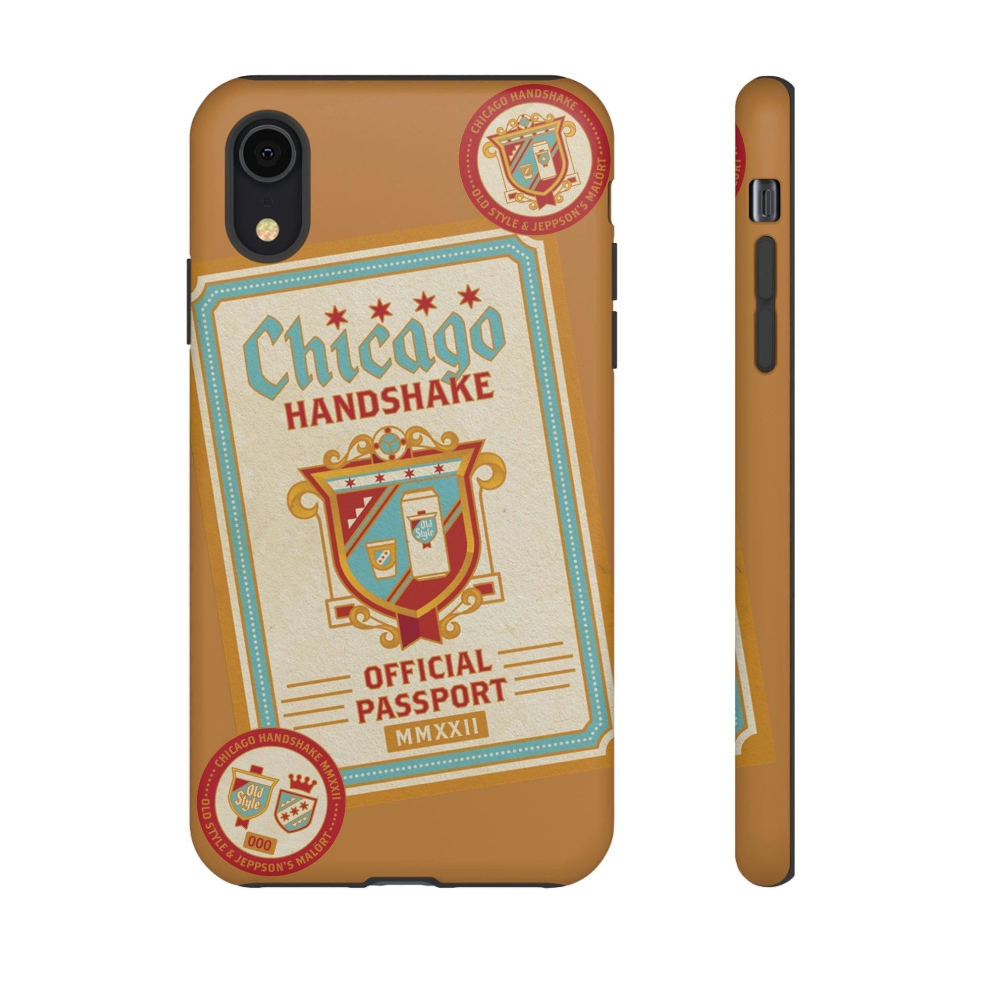 Phone Case-CHICAGO HANDSHAKE | Tough-iPhone XR-Matte-PhoneCaseBoss-Phone-Best-Phone-Cases