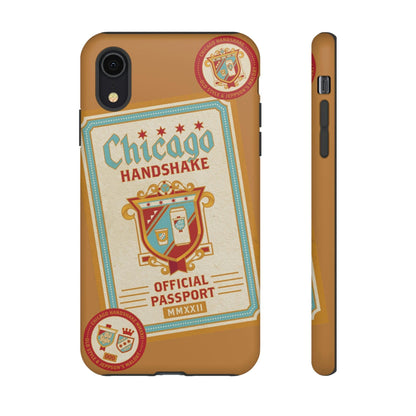 Phone Case-CHICAGO HANDSHAKE | Tough-iPhone XR-Matte-PhoneCaseBoss-Phone-Best-Phone-Cases