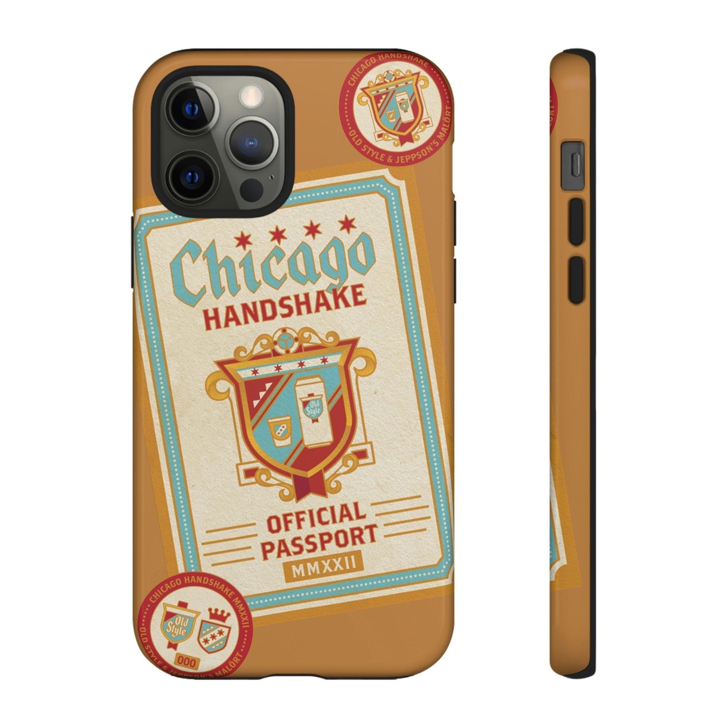 Phone Case-CHICAGO HANDSHAKE | Tough-iPhone 12 Pro-Glossy-PhoneCaseBoss-Phone-Best-Phone-Cases