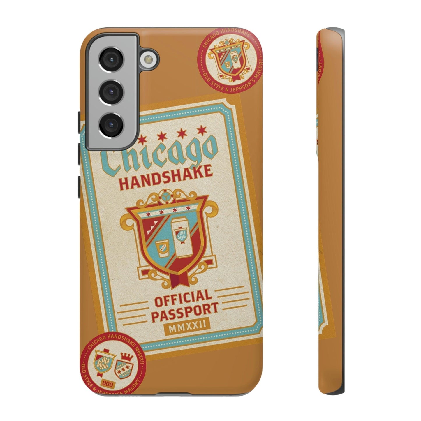 Phone Case-CHICAGO HANDSHAKE | Tough-Samsung Galaxy S22 Plus-Matte-PhoneCaseBoss-Phone-Best-Phone-Cases