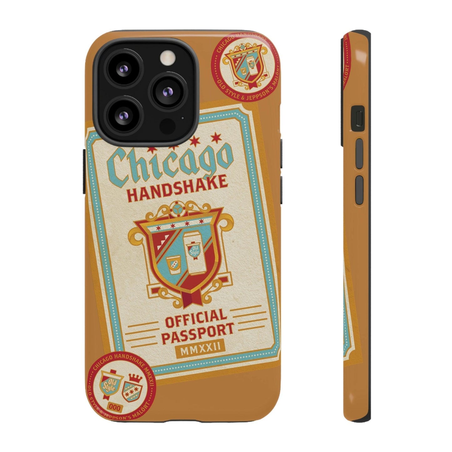 Phone Case-CHICAGO HANDSHAKE | Tough-iPhone 13 Pro-Glossy-PhoneCaseBoss-Phone-Best-Phone-Cases