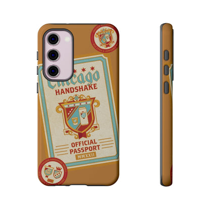 Phone Case-CHICAGO HANDSHAKE | Tough-Samsung Galaxy S23 Plus-Glossy-PhoneCaseBoss-Phone-Best-Phone-Cases