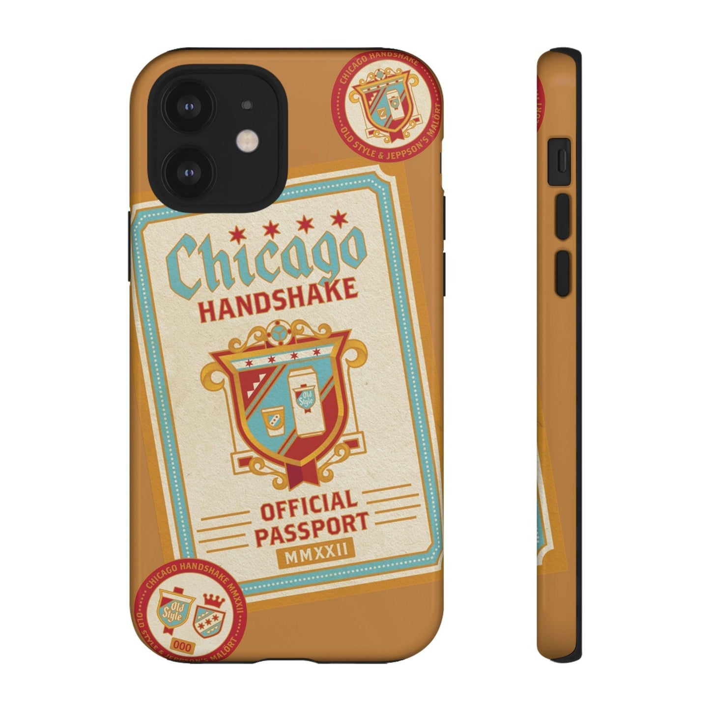 Phone Case-CHICAGO HANDSHAKE | Tough-iPhone 12-Glossy-PhoneCaseBoss-Phone-Best-Phone-Cases