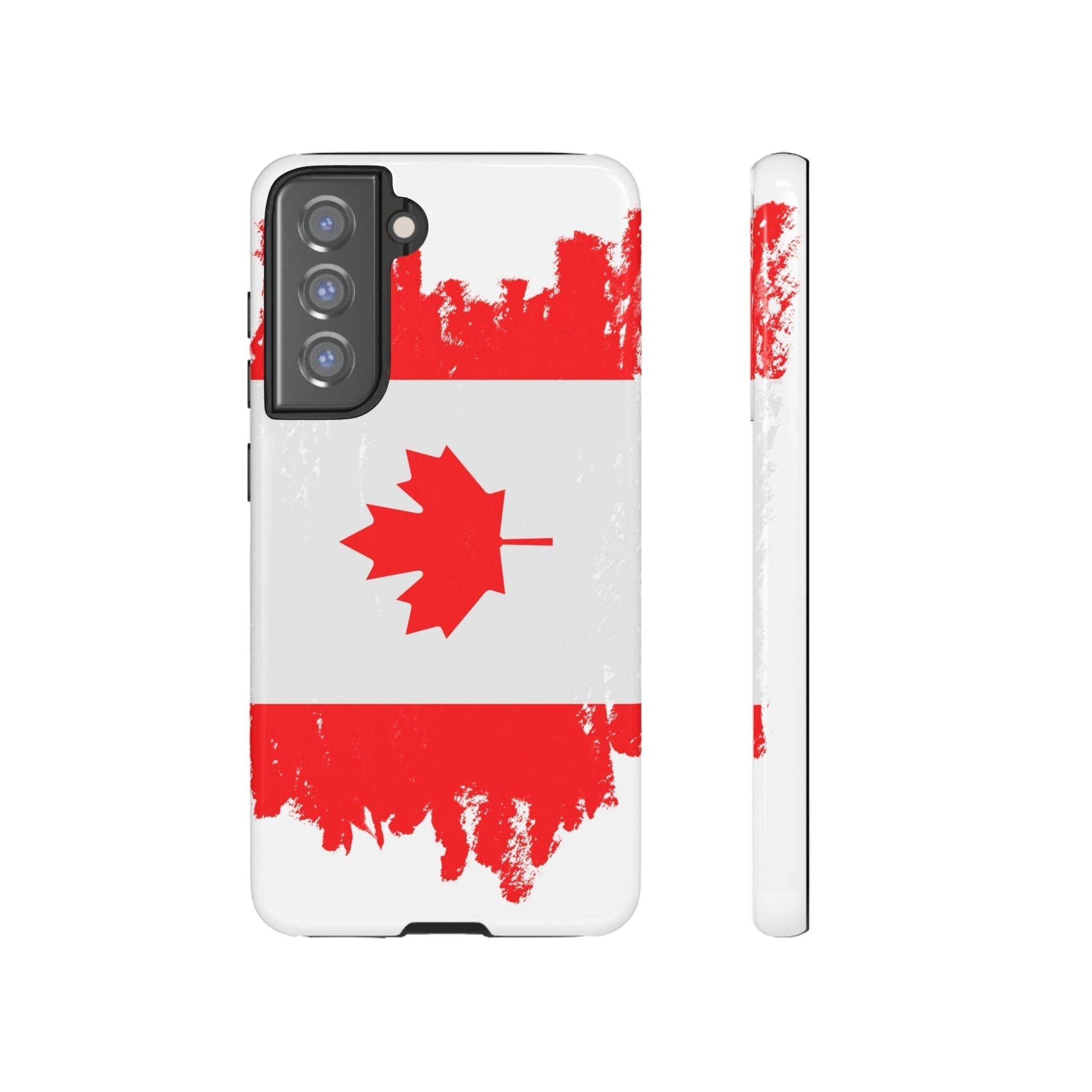 Phone Case-Canadian Flag | Tough-Samsung Galaxy S21 FE-Glossy-PhoneCaseBoss-Phone-Best-Phone-Cases