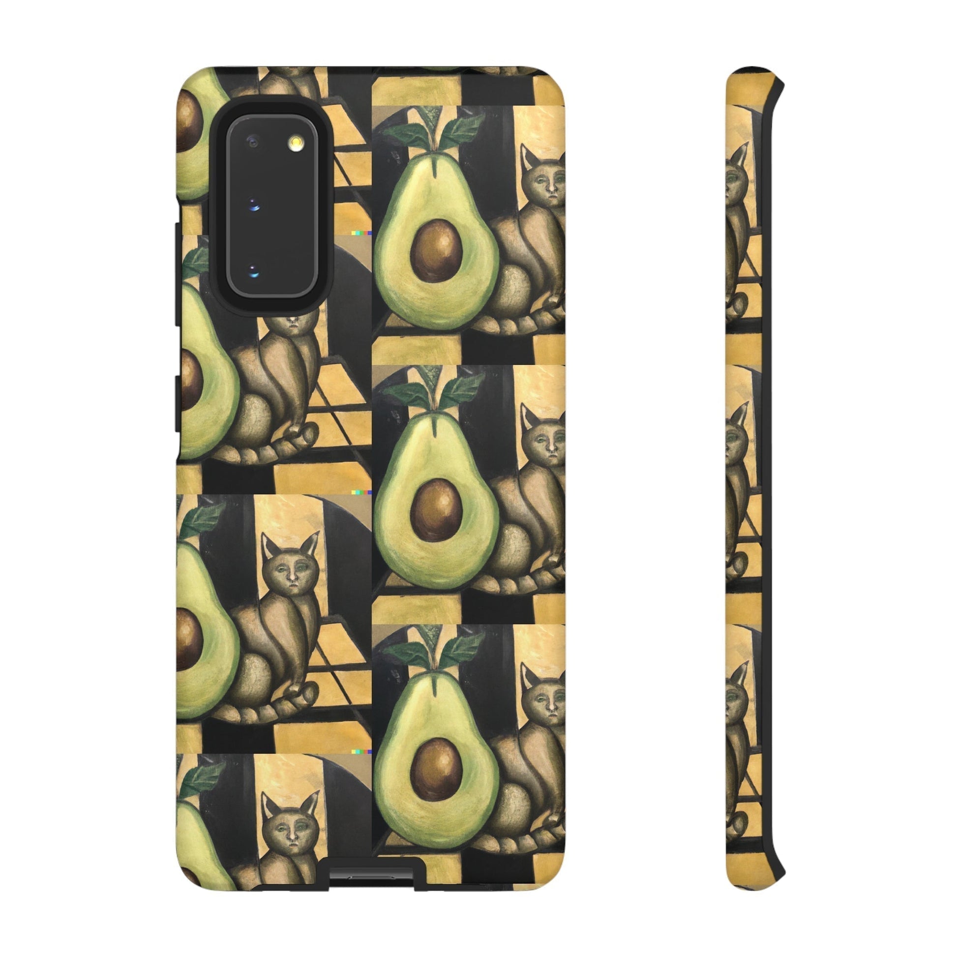 Phone Case-Cat Doesn't Notice Avocado | Tough-Samsung Galaxy S20-Matte-PhoneCaseBoss-Phone-Best-Phone-Cases