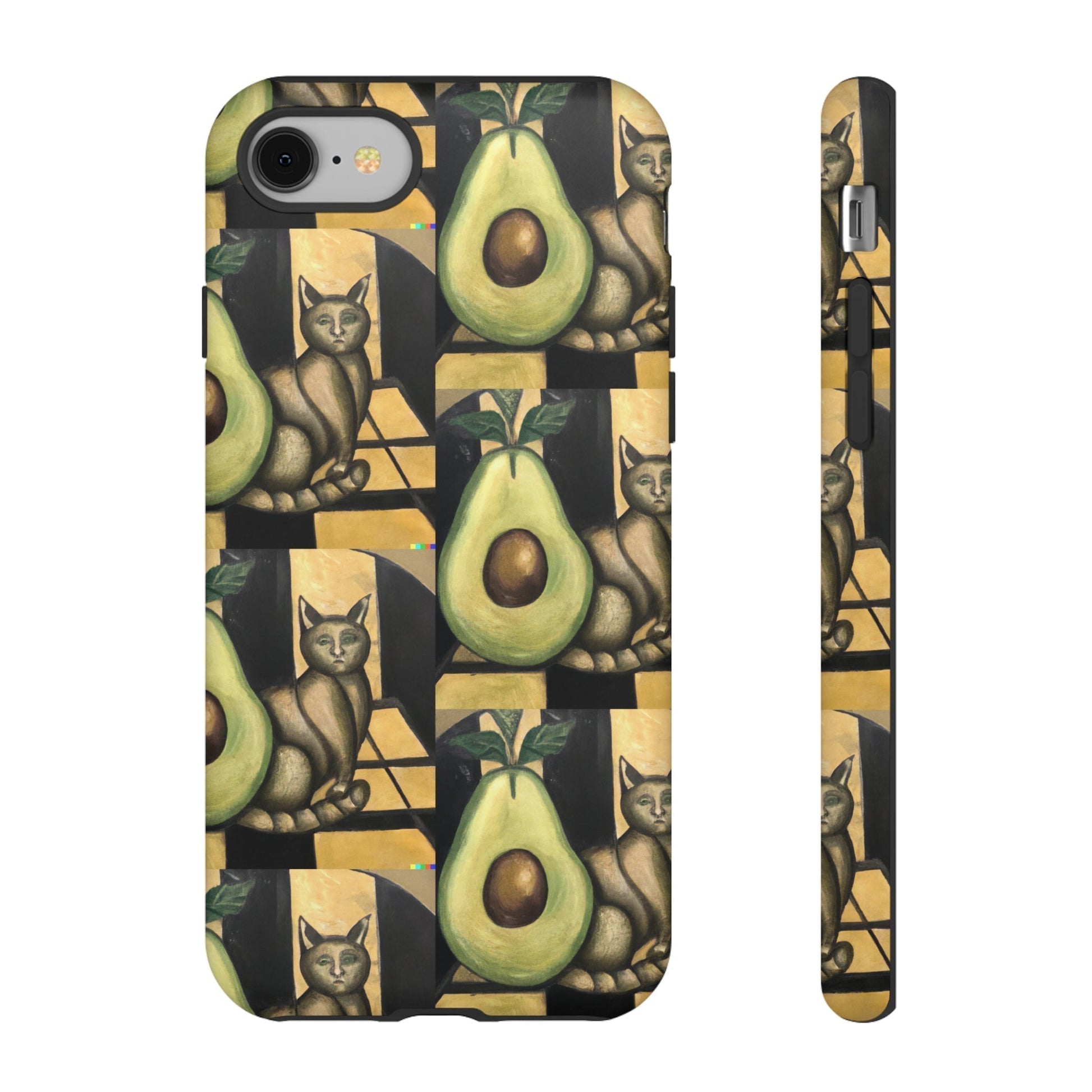 Phone Case-Cat Doesn't Notice Avocado | Tough-iPhone 8-Matte-PhoneCaseBoss-Phone-Best-Phone-Cases