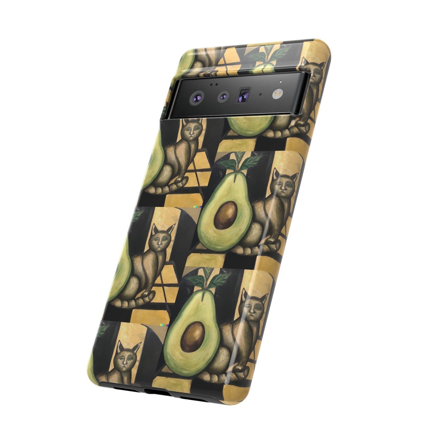 Phone Case-Cat Doesn't Notice Avocado | Tough-PhoneCaseBoss-Phone-Best-Phone-Cases