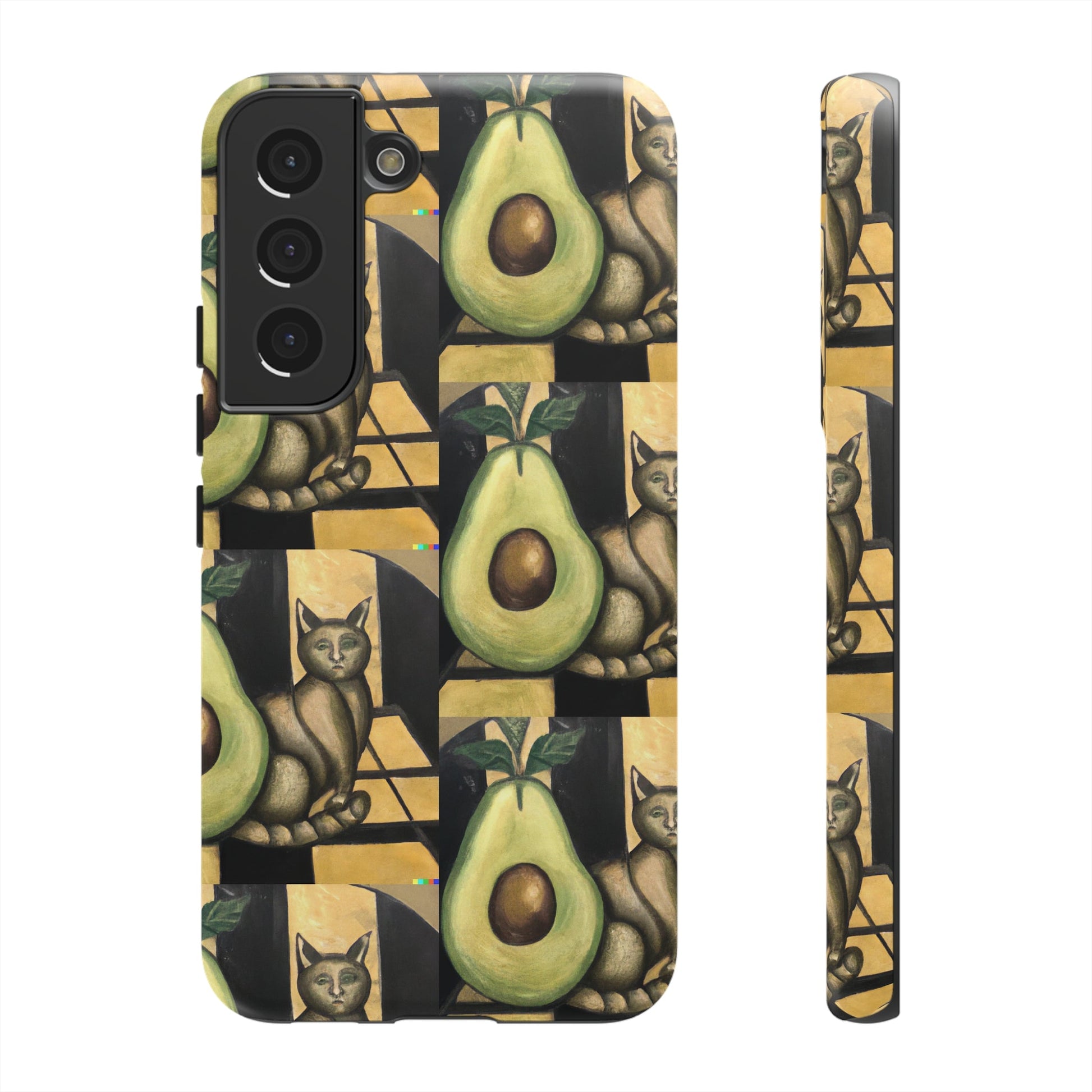 Phone Case-Cat Doesn't Notice Avocado | Tough-Samsung Galaxy S22-Matte-PhoneCaseBoss-Phone-Best-Phone-Cases