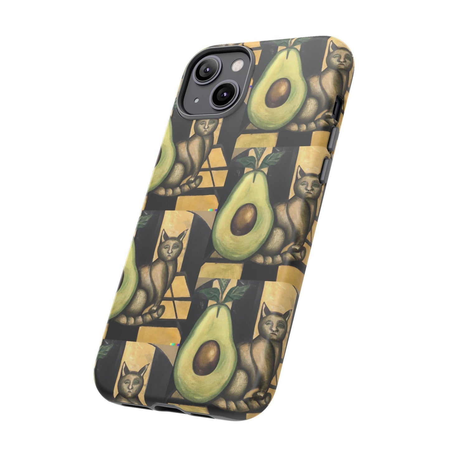 Phone Case-Cat Doesn't Notice Avocado | Tough-PhoneCaseBoss-Phone-Best-Phone-Cases