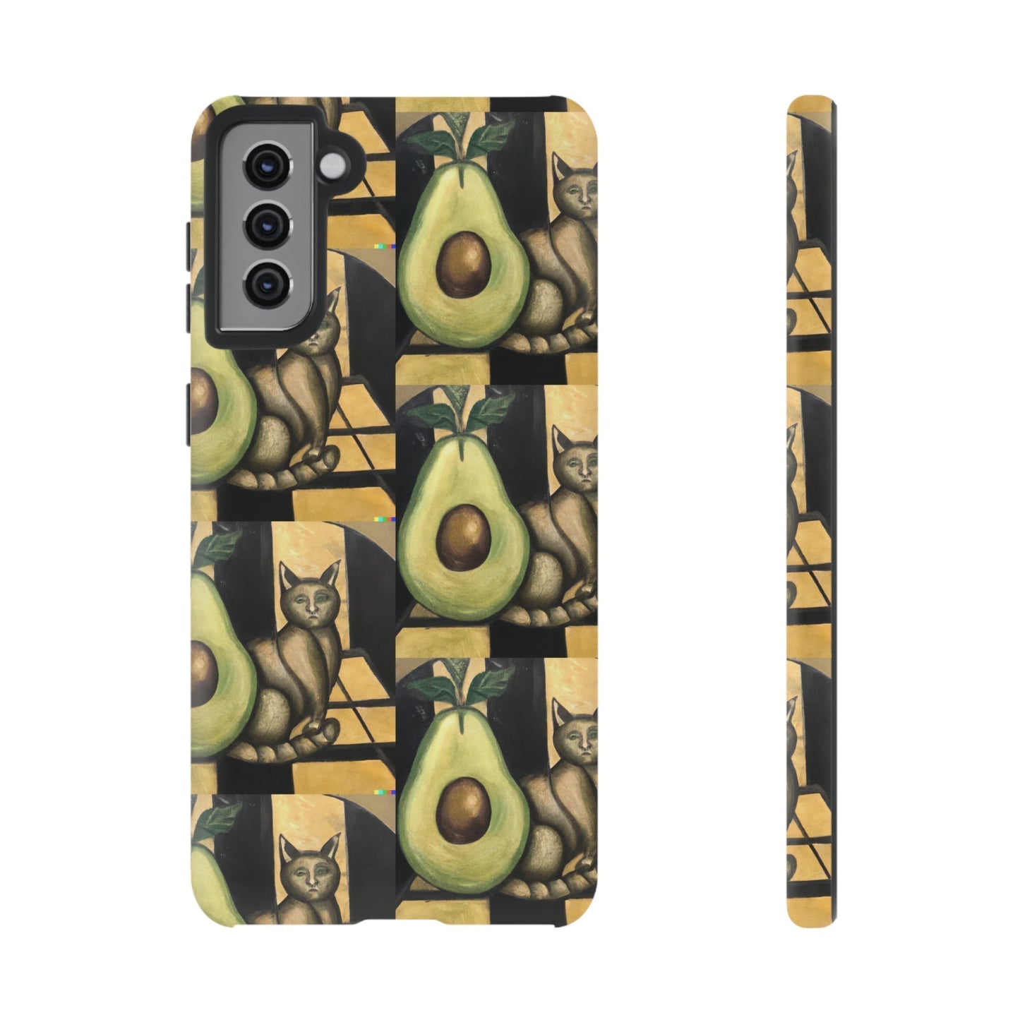 Phone Case-Cat Doesn't Notice Avocado | Tough-Samsung Galaxy S21 Plus-Matte-PhoneCaseBoss-Phone-Best-Phone-Cases