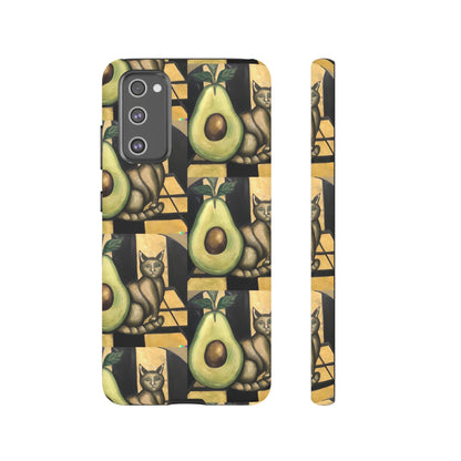 Phone Case-Cat Doesn't Notice Avocado | Tough-Samsung Galaxy S20 FE-Matte-PhoneCaseBoss-Phone-Best-Phone-Cases