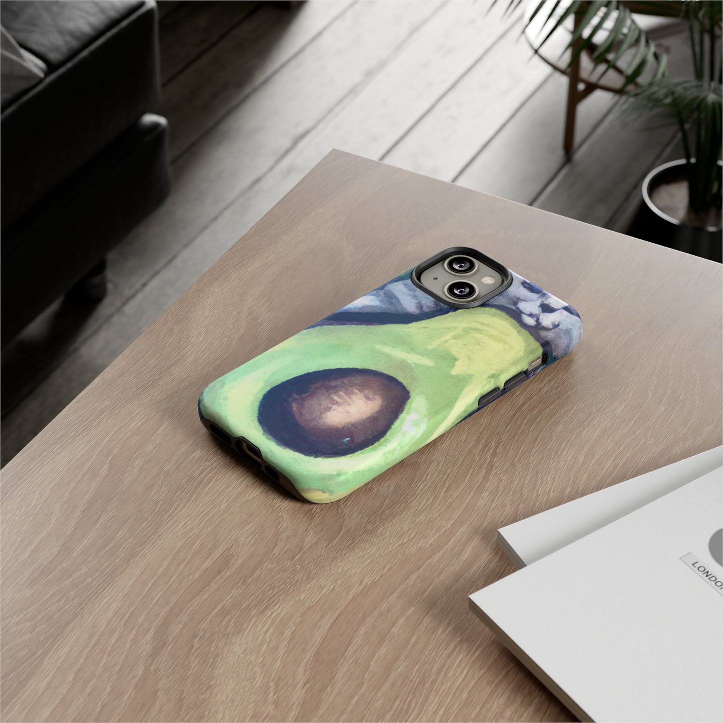 Phone Case-Cat Hugs Avocado | Tough-PhoneCaseBoss-Phone-Best-Phone-Cases