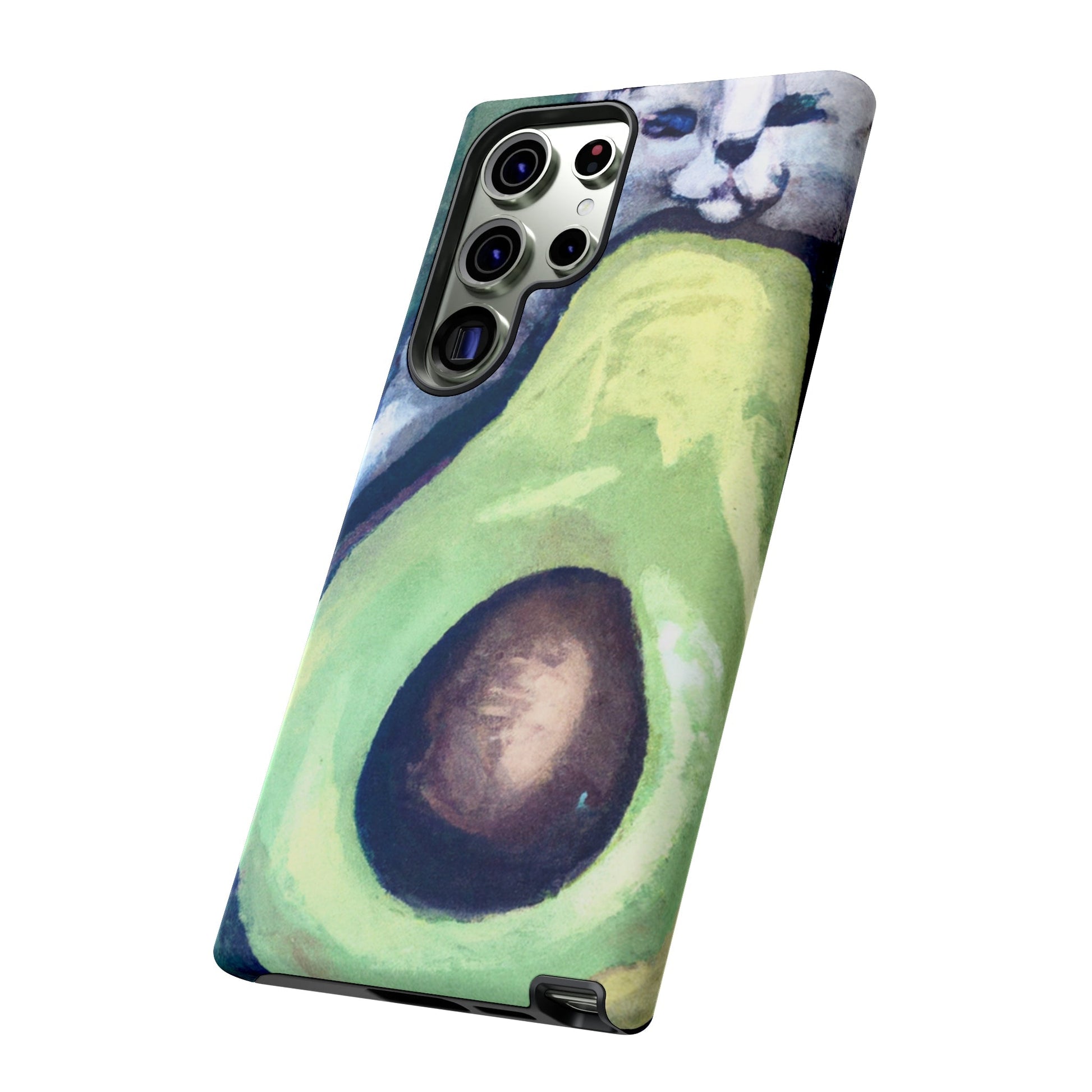 Phone Case-Cat Hugs Avocado | Tough-PhoneCaseBoss-Phone-Best-Phone-Cases