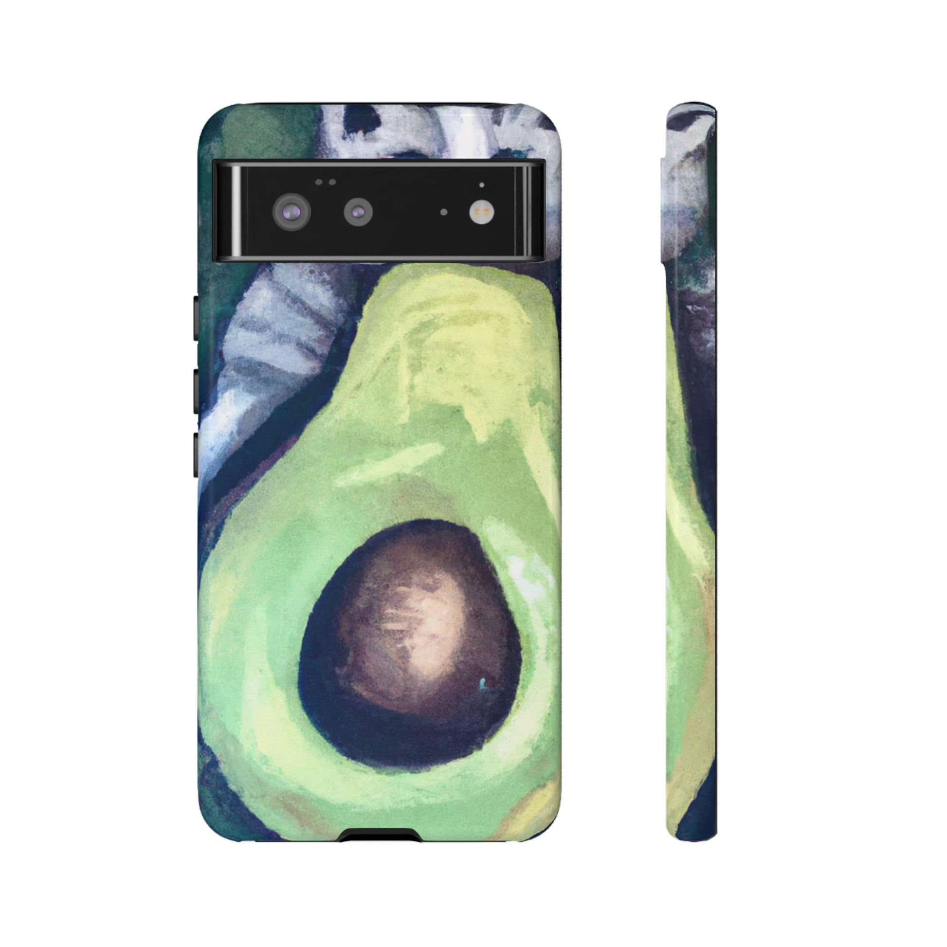 Phone Case-Cat Hugs Avocado | Tough-Google Pixel 6-Glossy-PhoneCaseBoss-Phone-Best-Phone-Cases