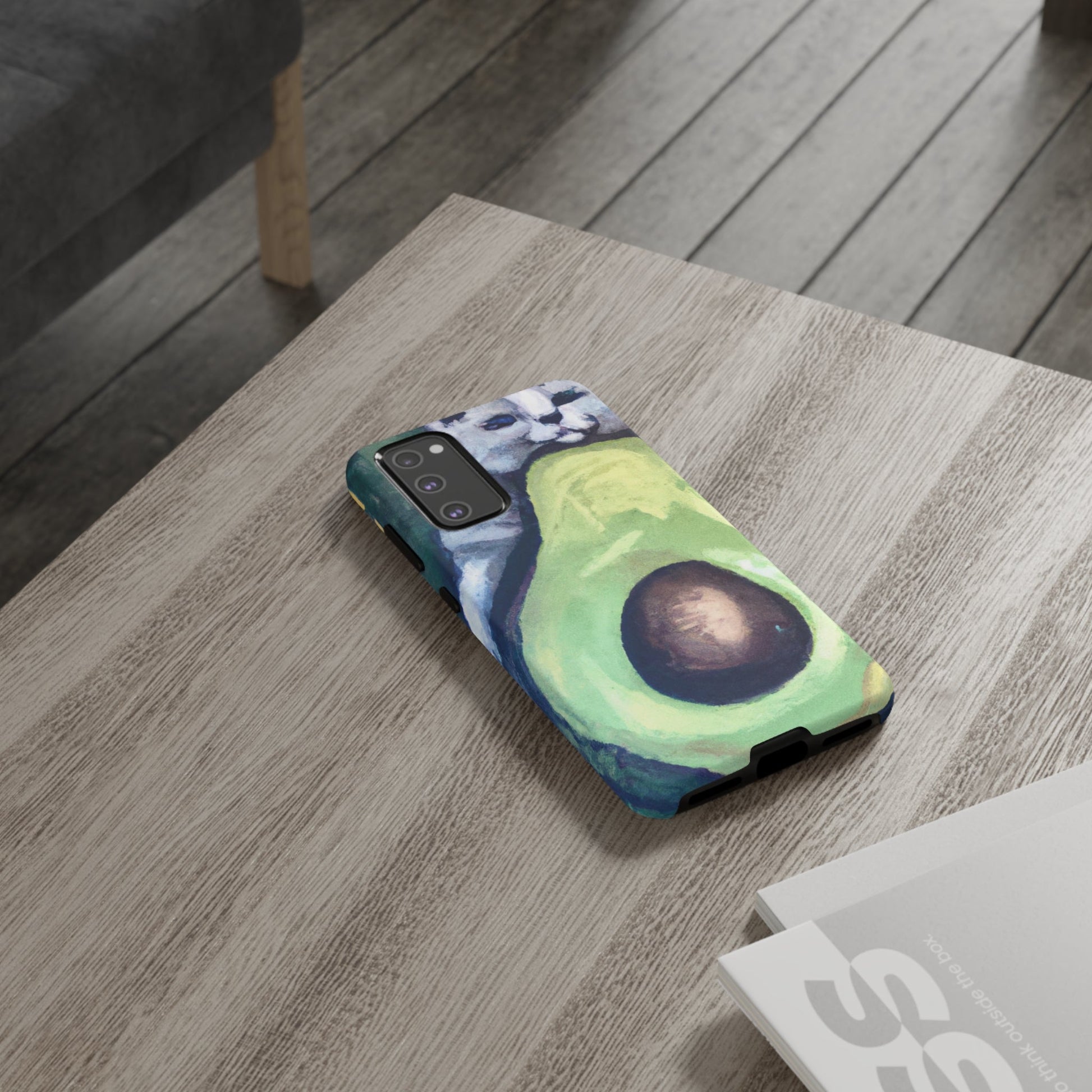 Phone Case-Cat Hugs Avocado | Tough-PhoneCaseBoss-Phone-Best-Phone-Cases