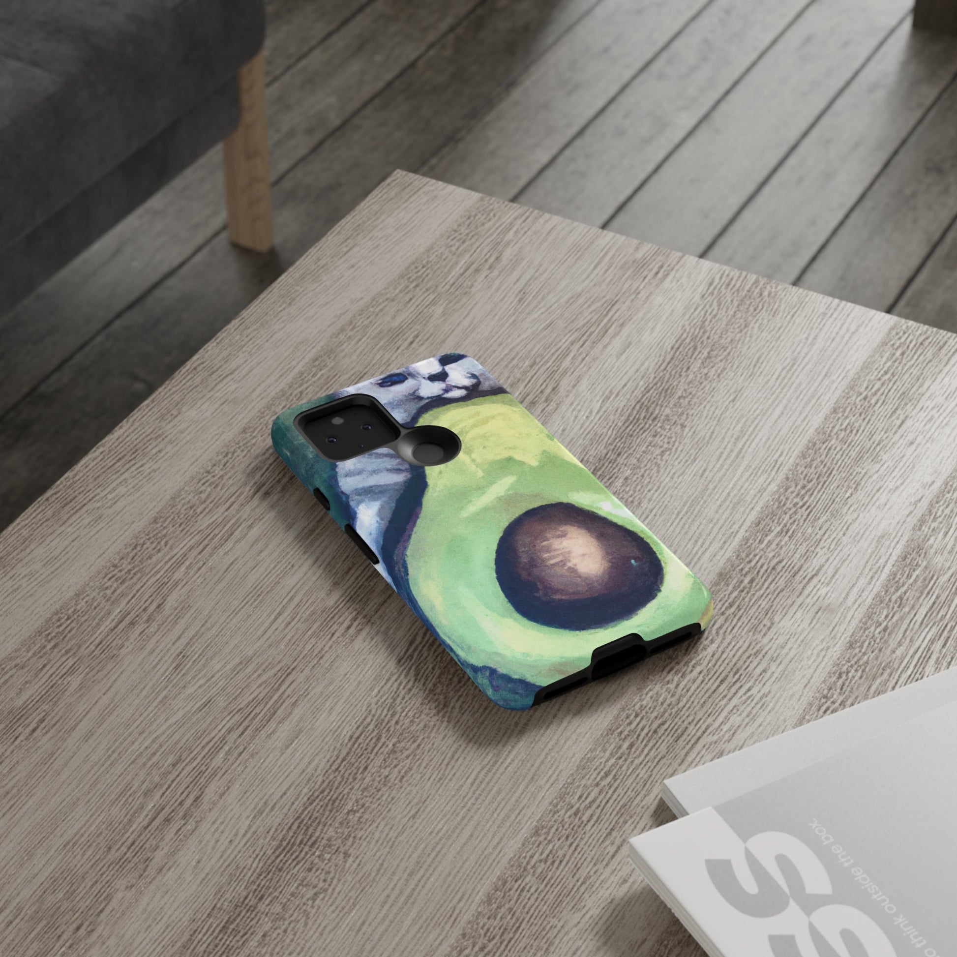 Phone Case-Cat Hugs Avocado | Tough-PhoneCaseBoss-Phone-Best-Phone-Cases