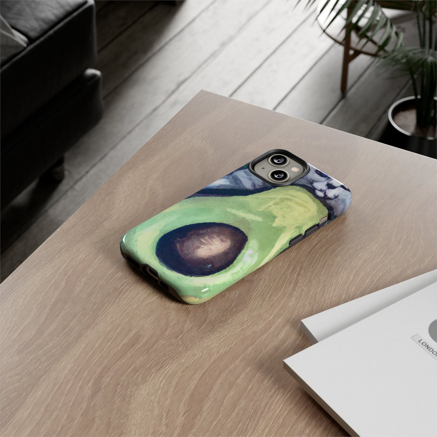 Phone Case-Cat Hugs Avocado | Tough-PhoneCaseBoss-Phone-Best-Phone-Cases