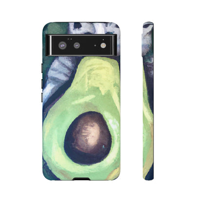 Phone Case-Cat Hugs Avocado | Tough-Google Pixel 6-Matte-PhoneCaseBoss-Phone-Best-Phone-Cases