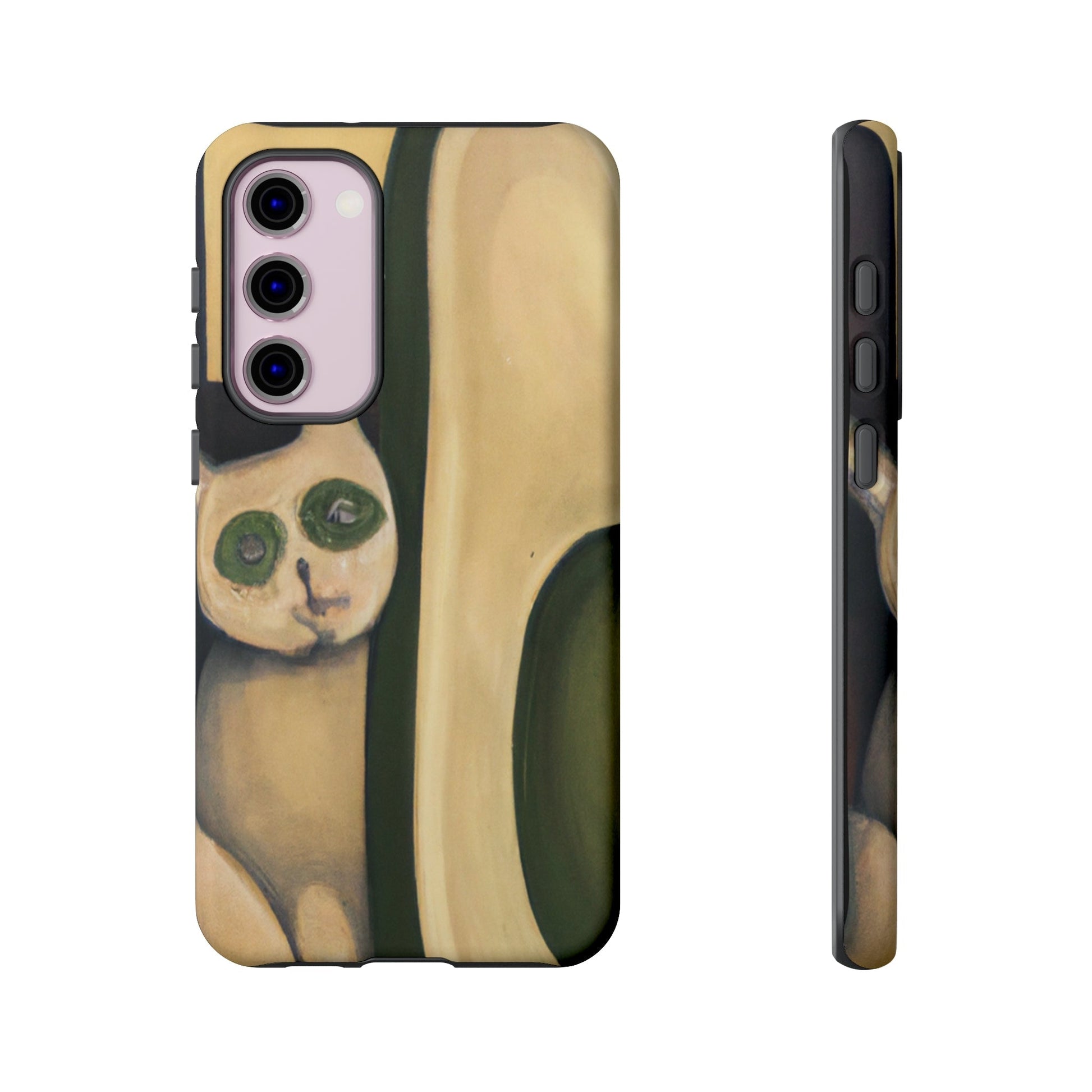 Phone Case-Cat Loves Avocado | Tough-Samsung Galaxy S23 Plus-Matte-PhoneCaseBoss-Phone-Best-Phone-Cases