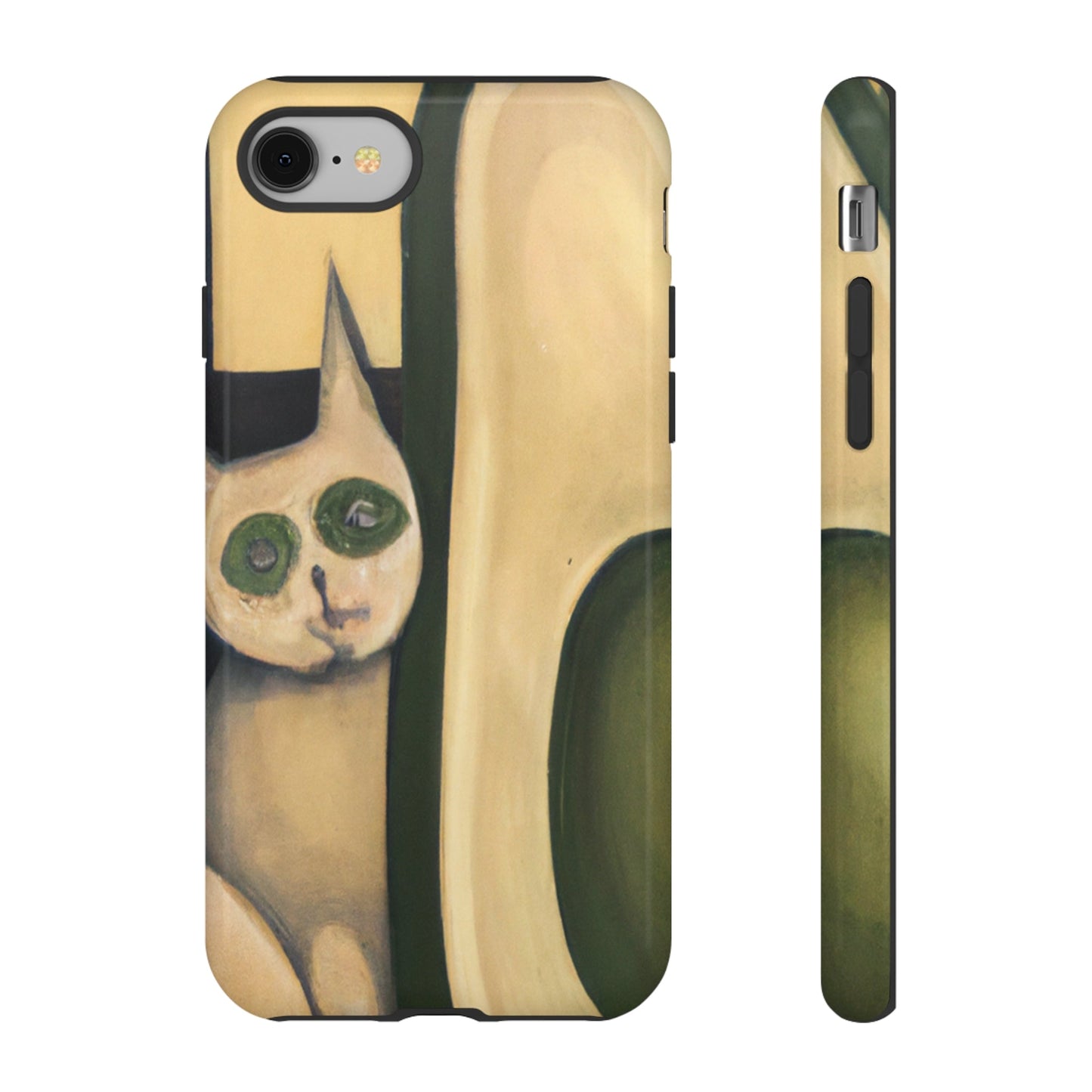 Phone Case-Cat Loves Avocado | Tough-iPhone 8-Glossy-PhoneCaseBoss-Phone-Best-Phone-Cases