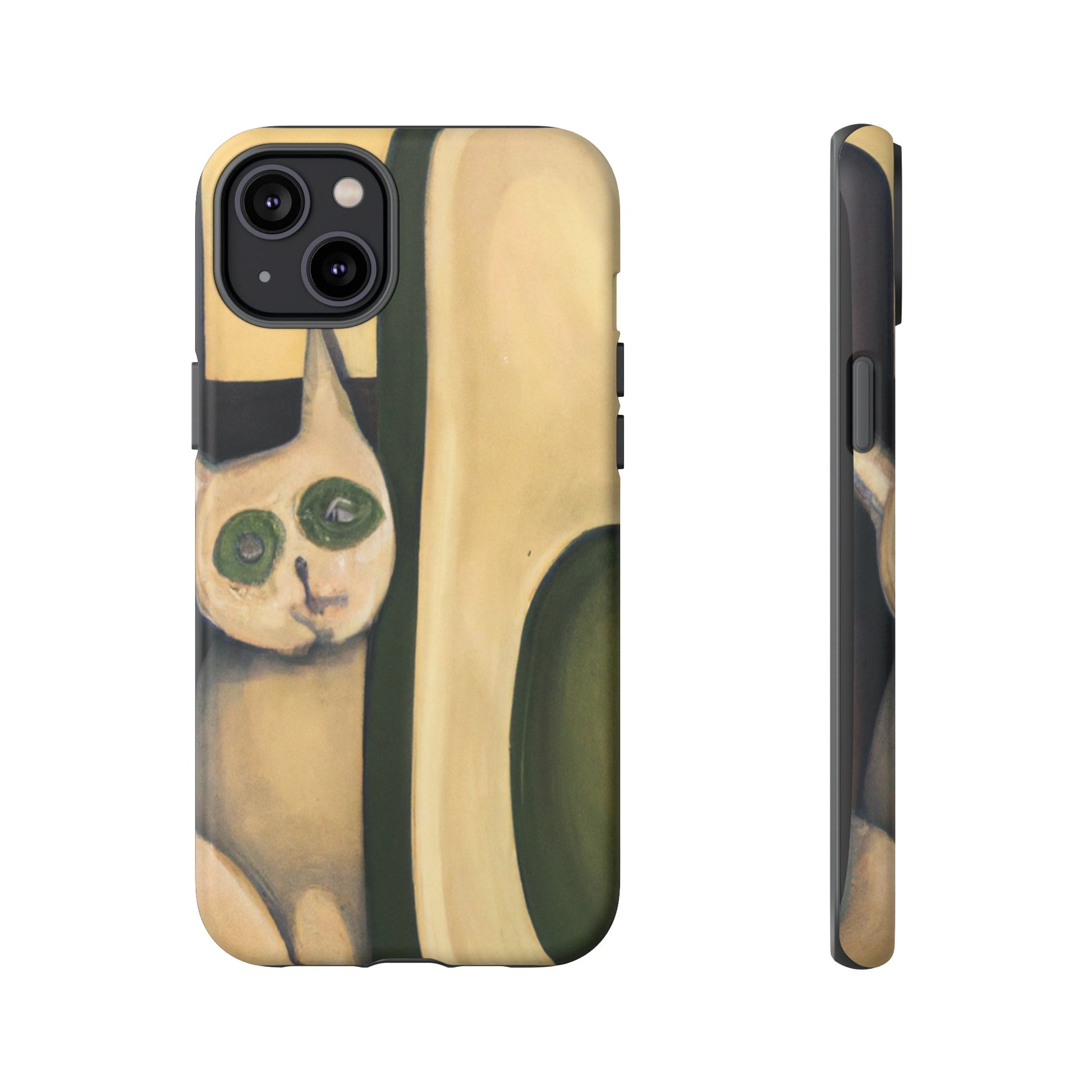 Phone Case-Cat Loves Avocado | Tough-iPhone 14 Plus-Matte-PhoneCaseBoss-Phone-Best-Phone-Cases