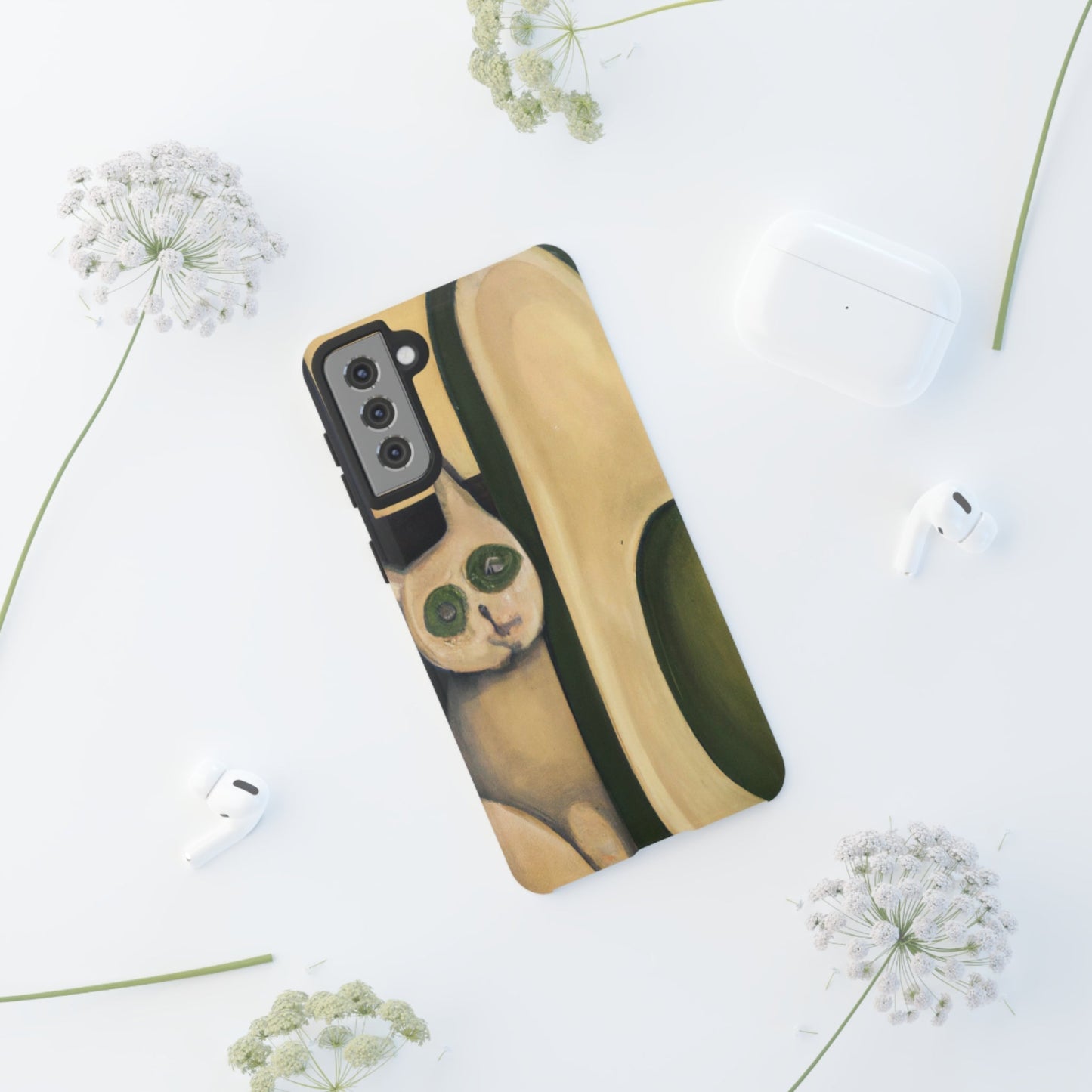 Phone Case-Cat Loves Avocado | Tough-PhoneCaseBoss-Phone-Best-Phone-Cases