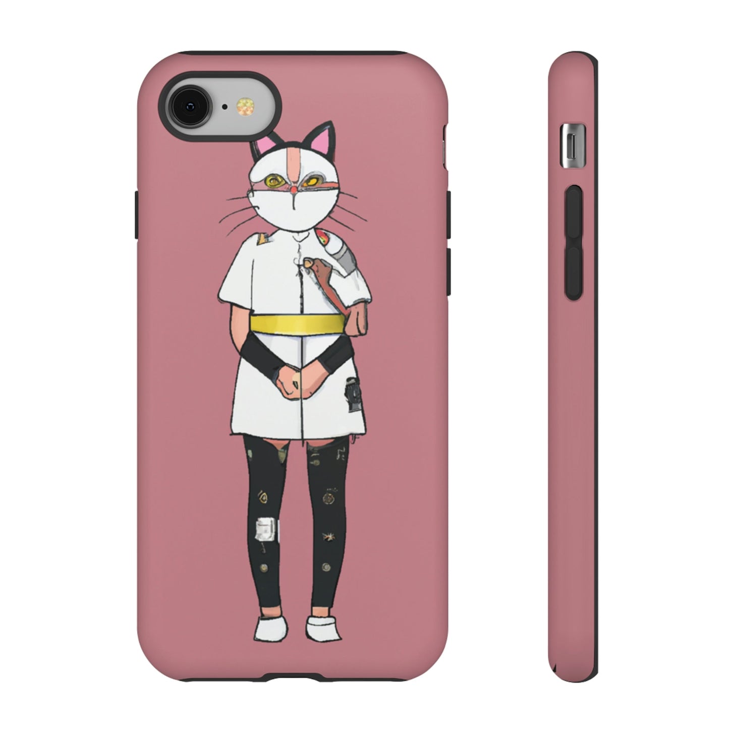 Phone Case-Cat Nurse | Tough-iPhone 8-Matte-PhoneCaseBoss-Phone-Best-Phone-Cases